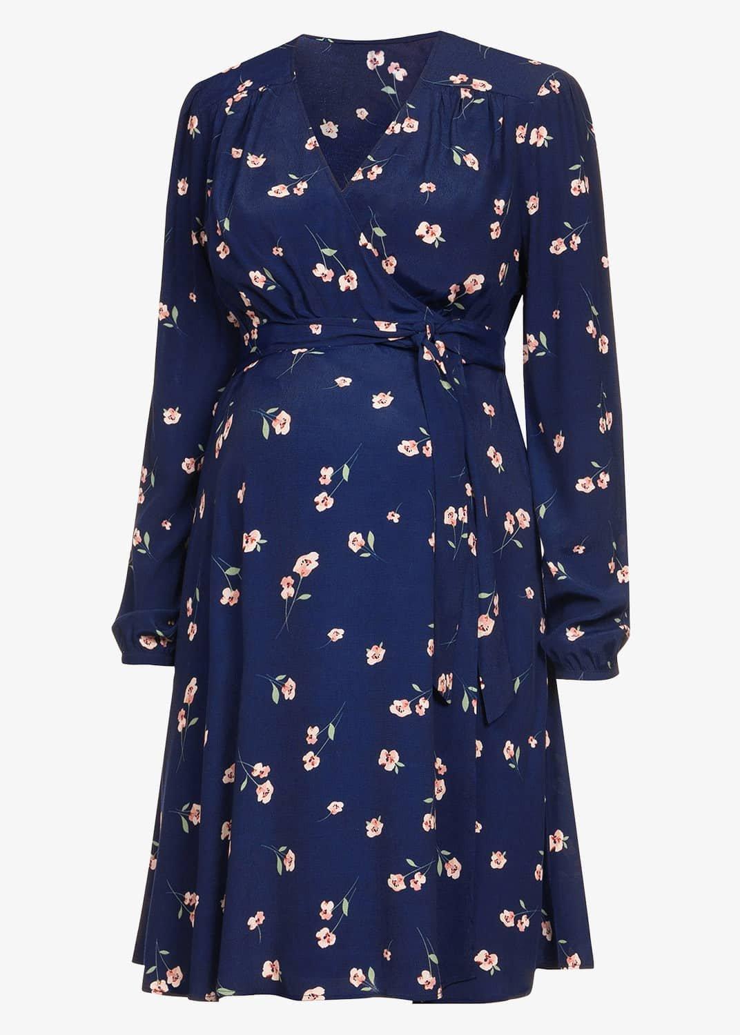 Angelique Maternity Floral Wrap Dress