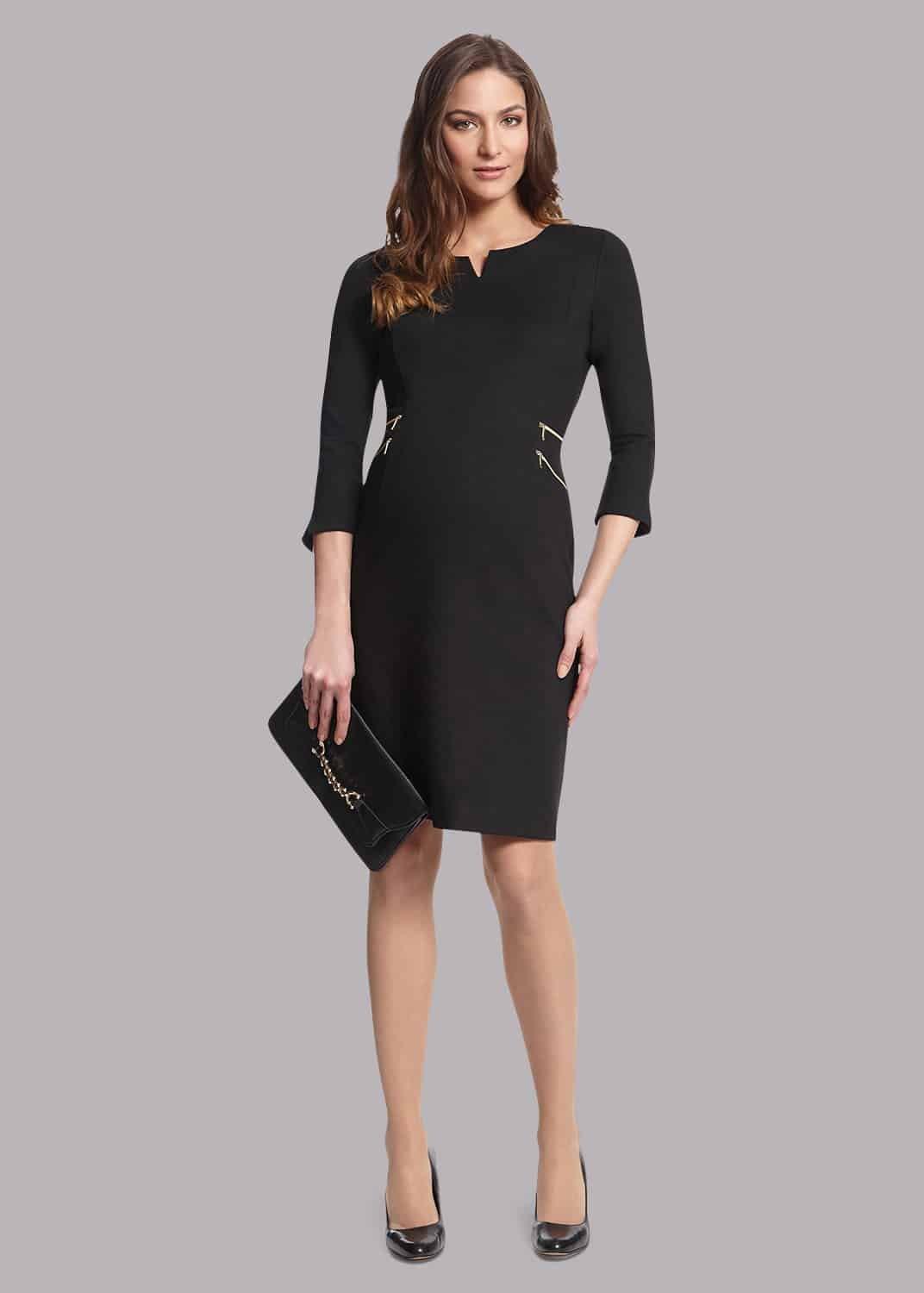 Audrey Maternity Double Side Zip Dress