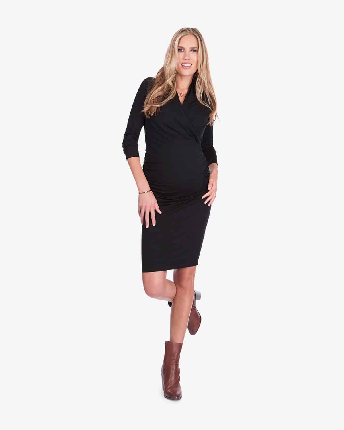 Katherine Maternity Bodycon Draped Dress