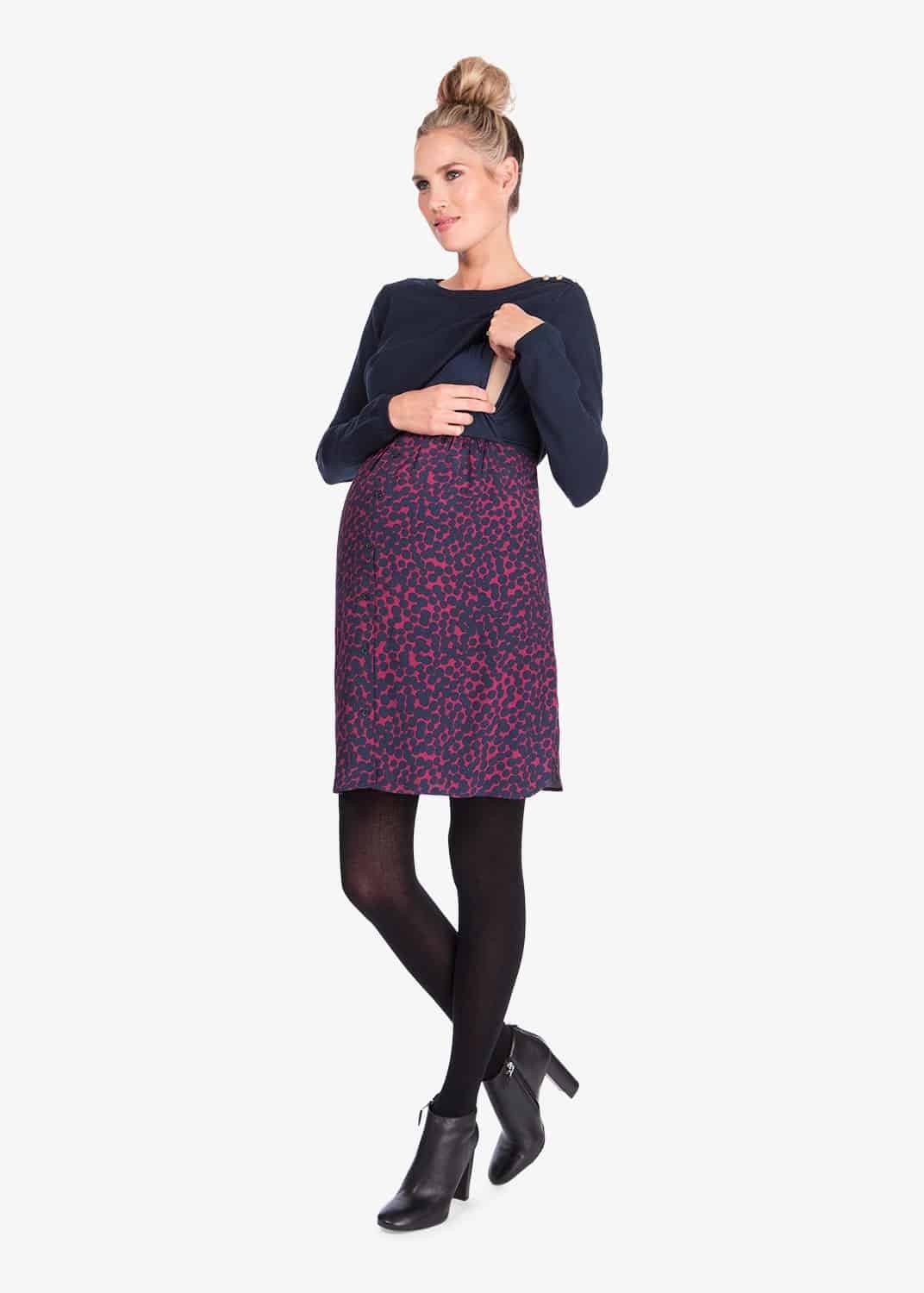 Trinity Maternity Knitted Bodice Dress