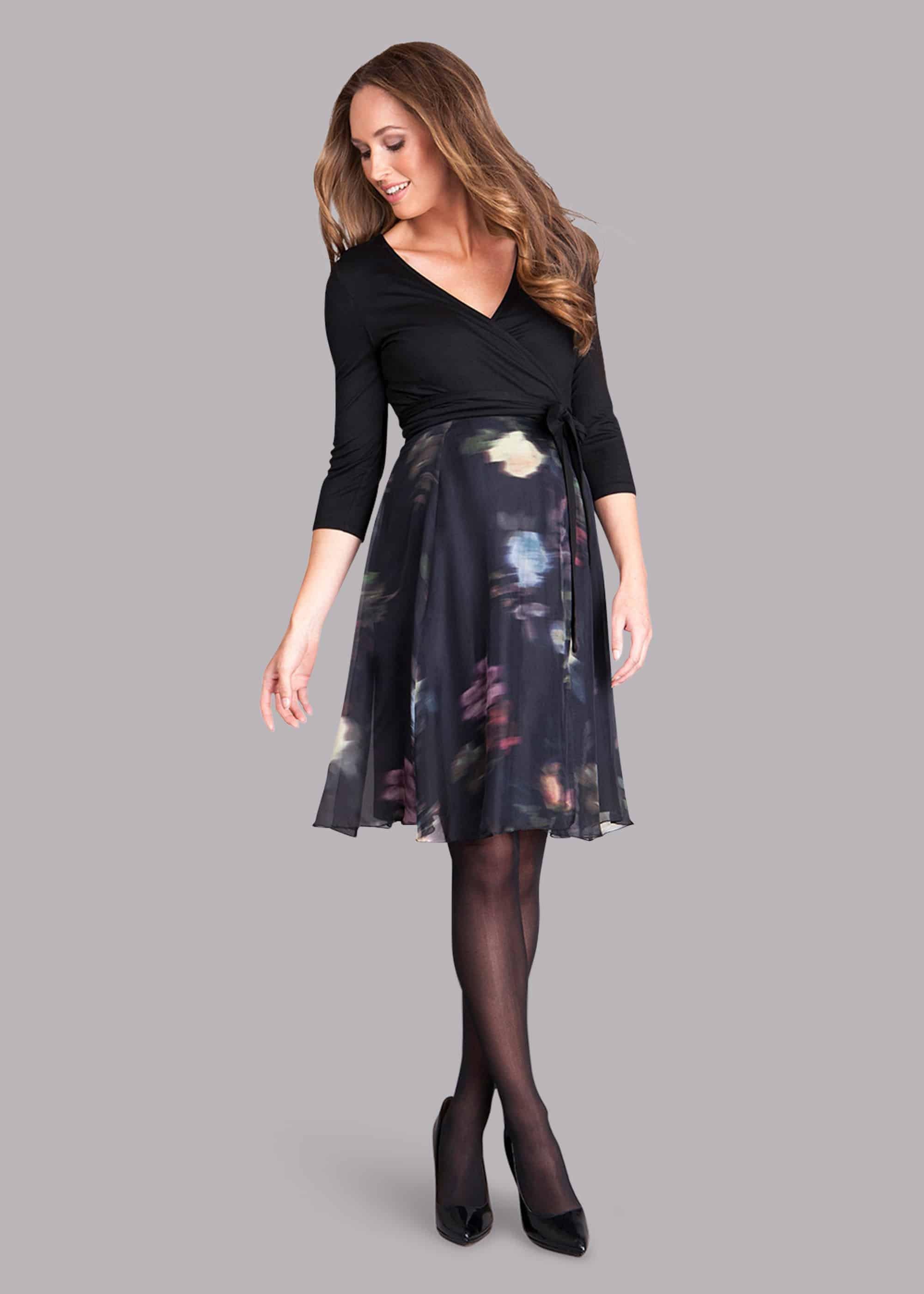 Paityn Maternity Silk Wrap Dress