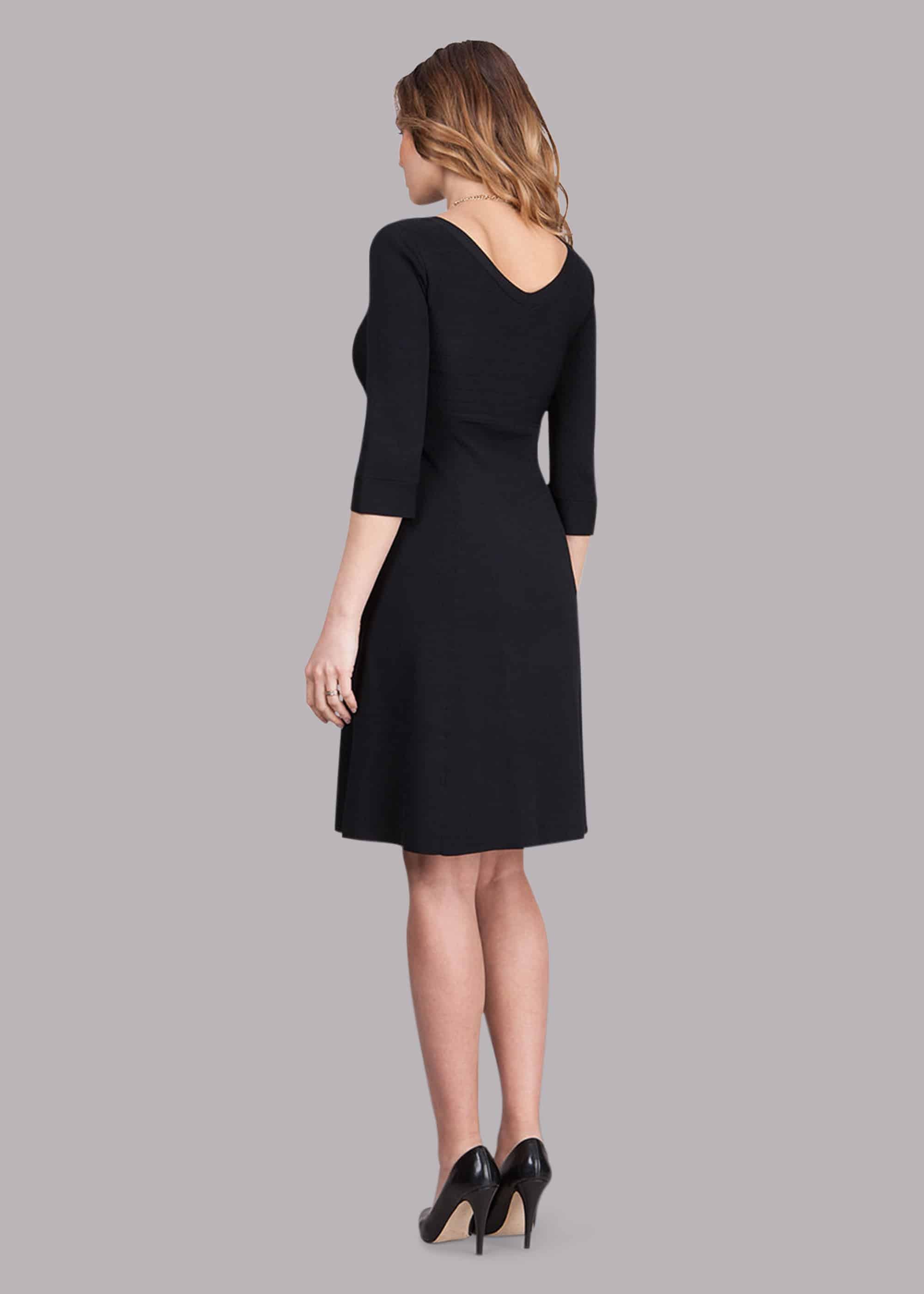 Christine Maternity Low Back Flared Dress