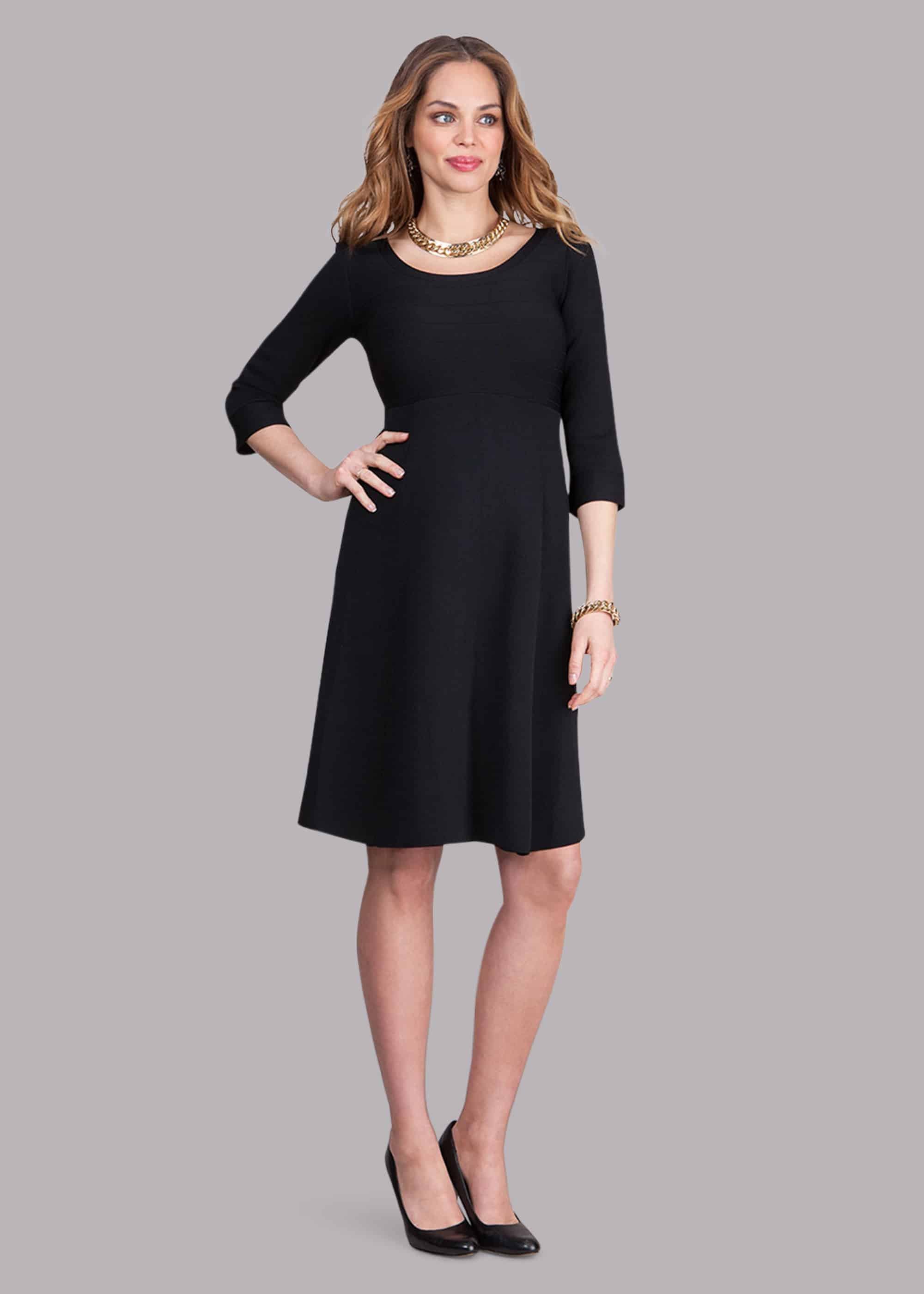 Christine Maternity Low Back Flared Dress