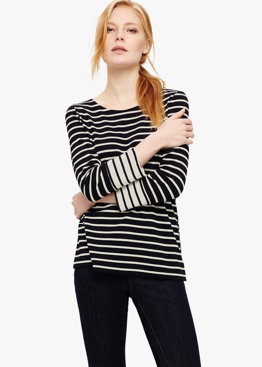 Stevie Cross Back Stripe Top