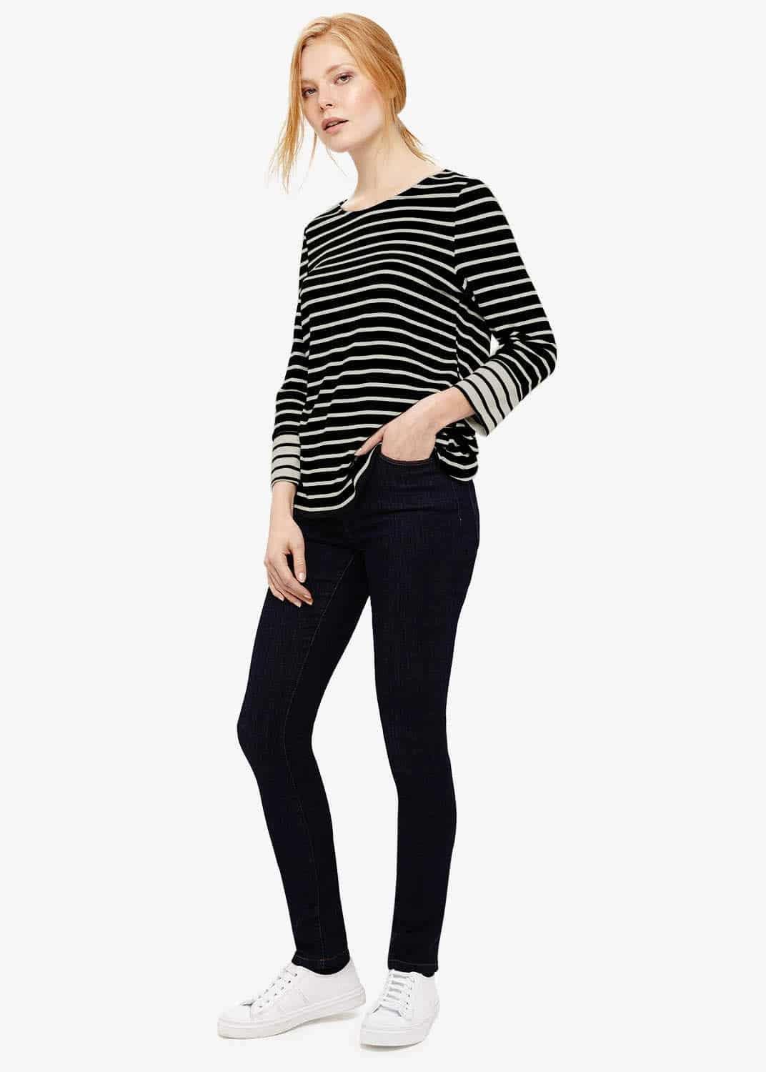 Stevie Cross Back Stripe Top