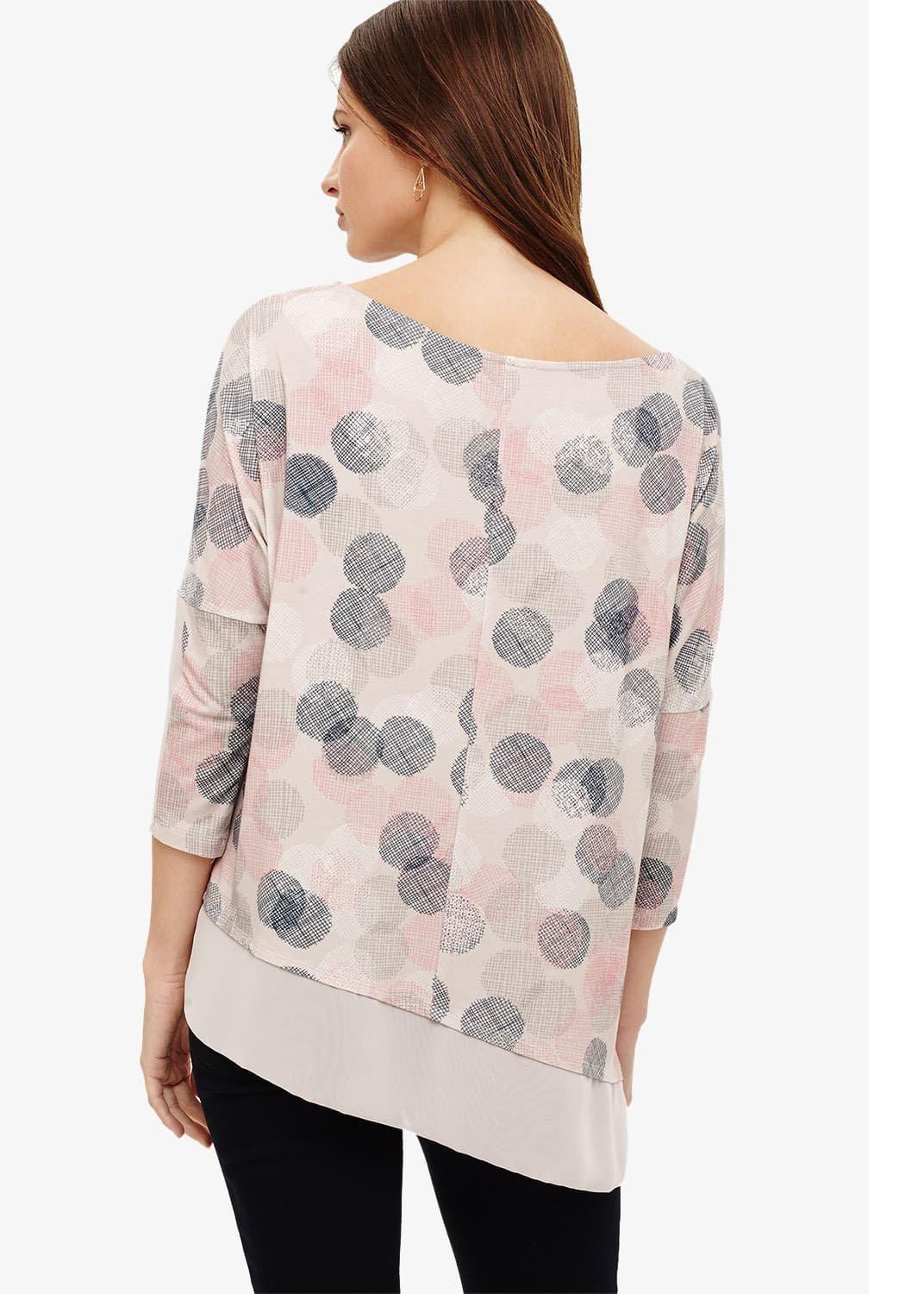 Ediline Etched Spot Print Top