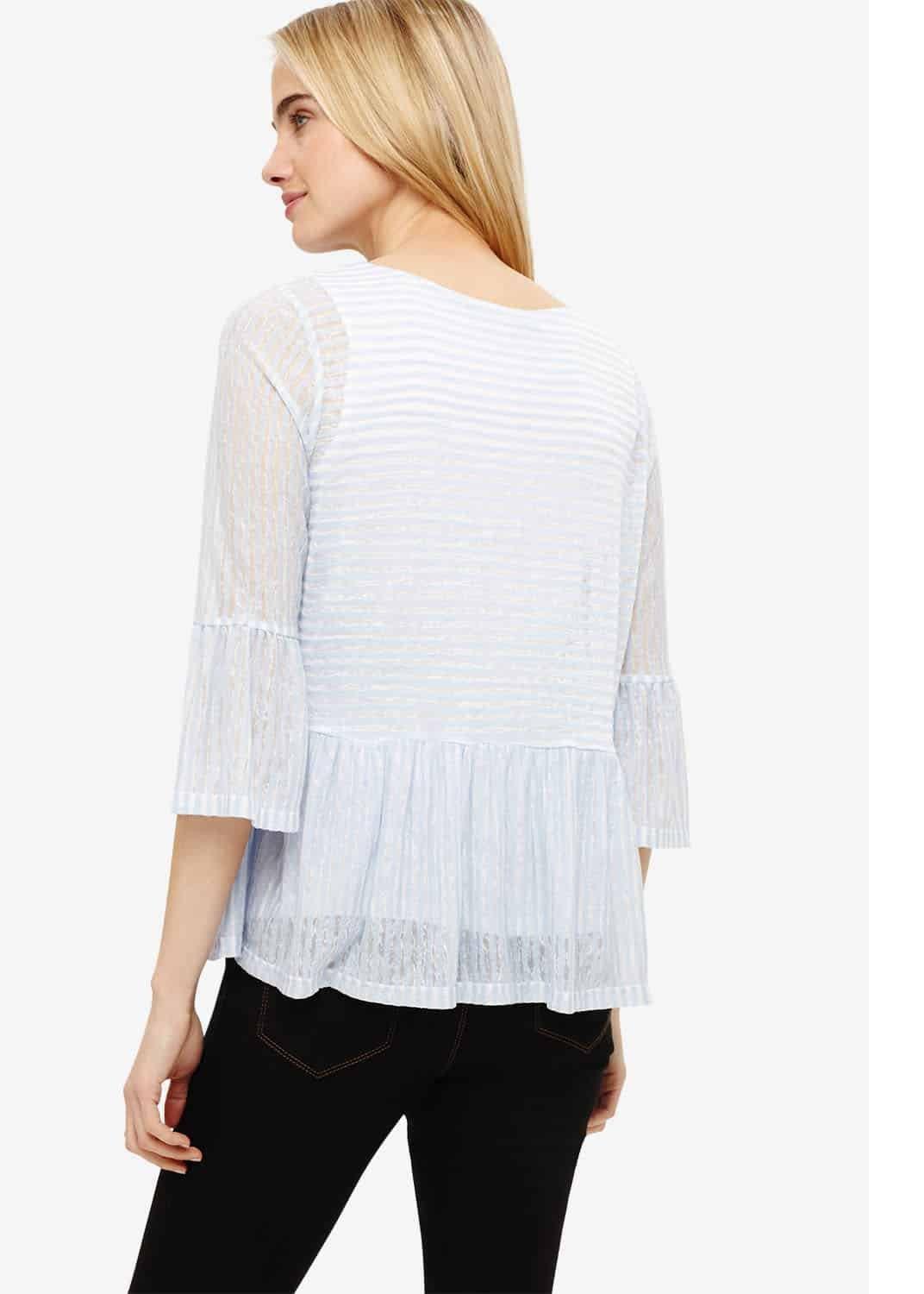 Paulina Peplum Stripe Top