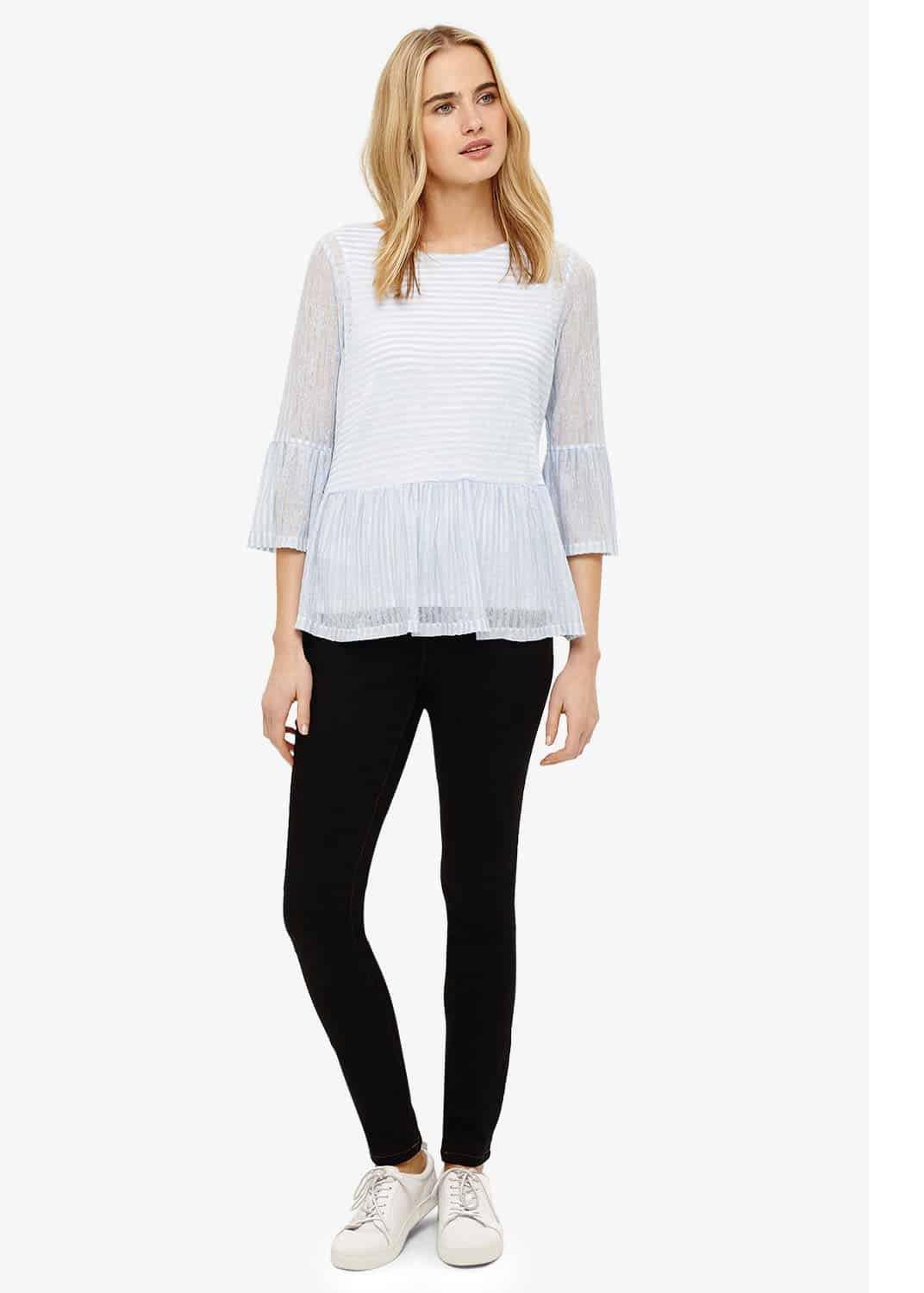 Paulina Peplum Stripe Top
