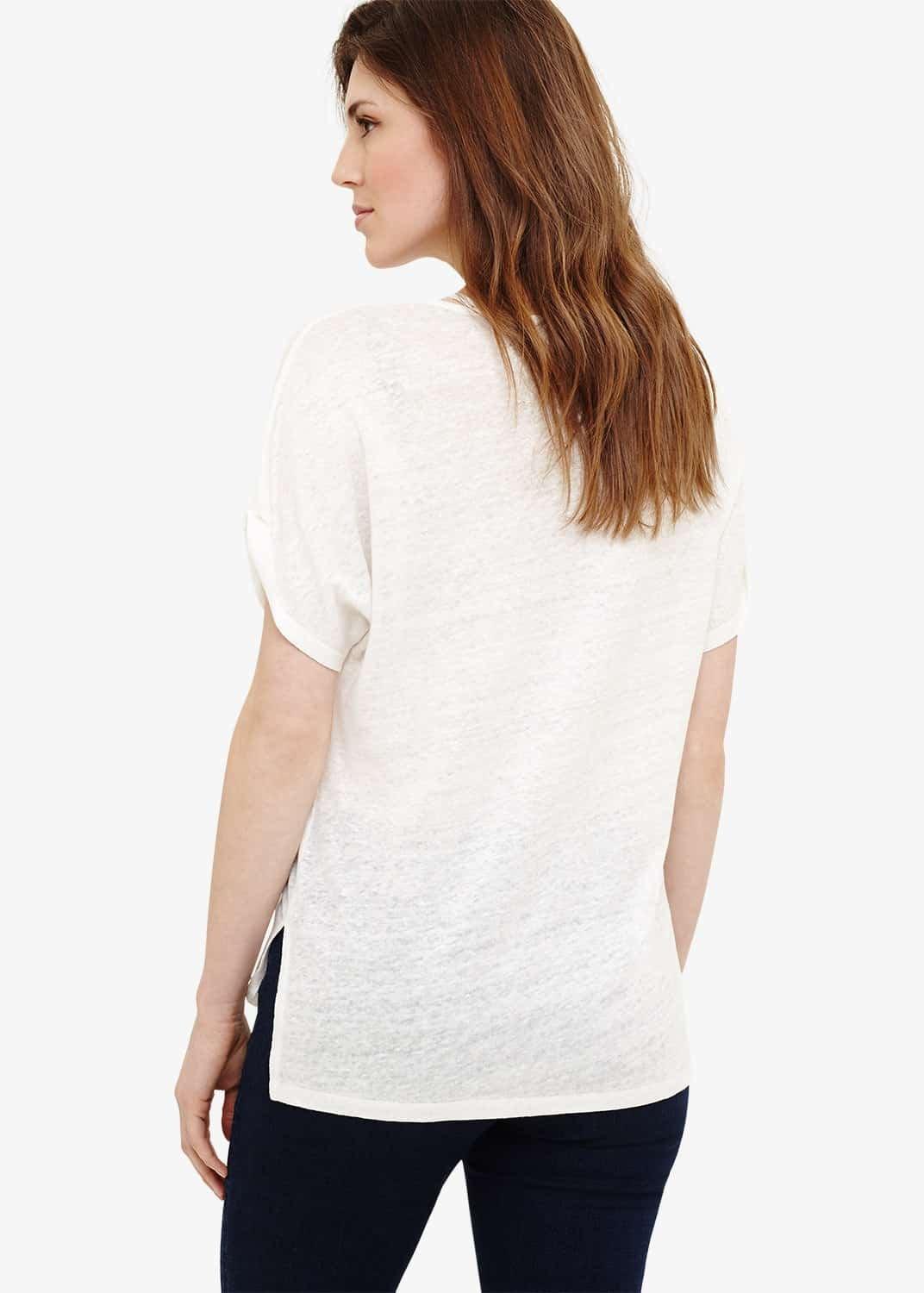 Val V-Neck Linen Top