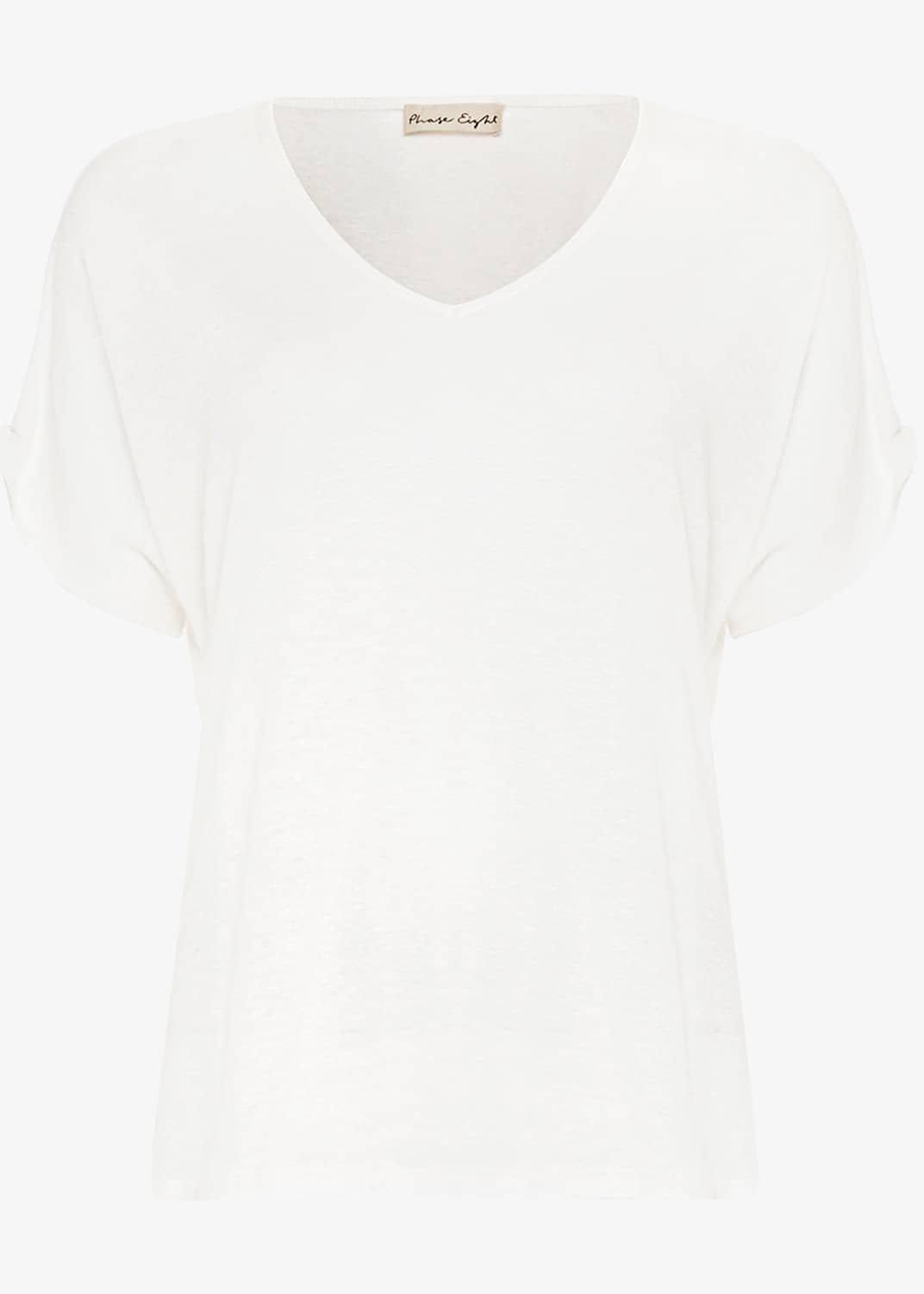 Val V-Neck Linen Top