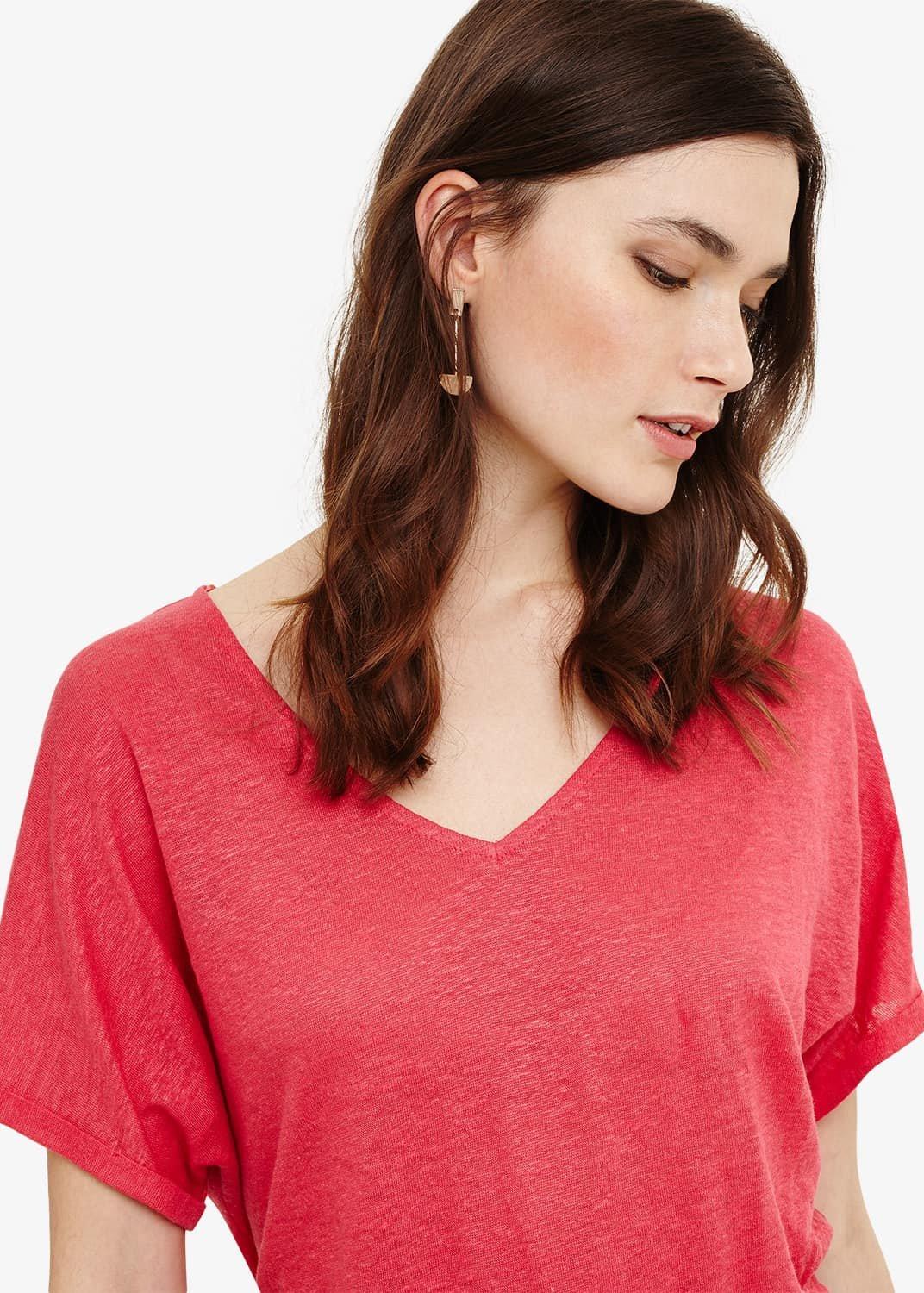 Val V-Neck Linen Top