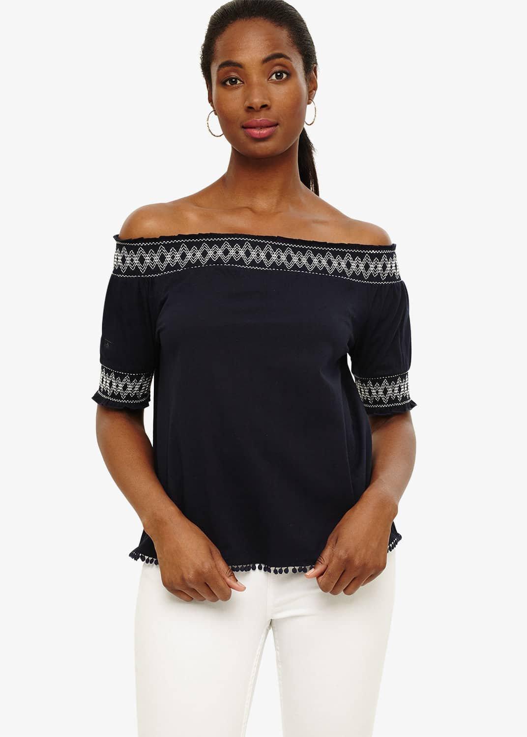 Bess Cotton Bardot Top