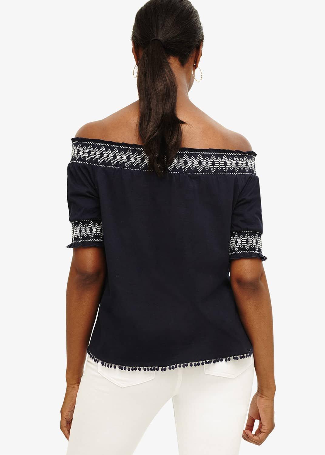 Bess Cotton Bardot Top