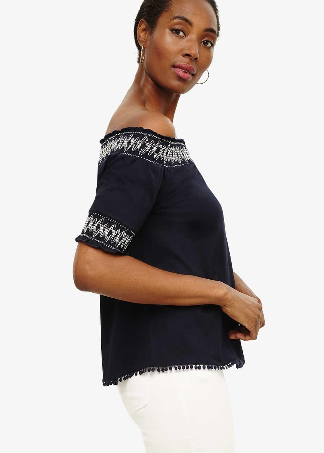 Bess Cotton Bardot Top