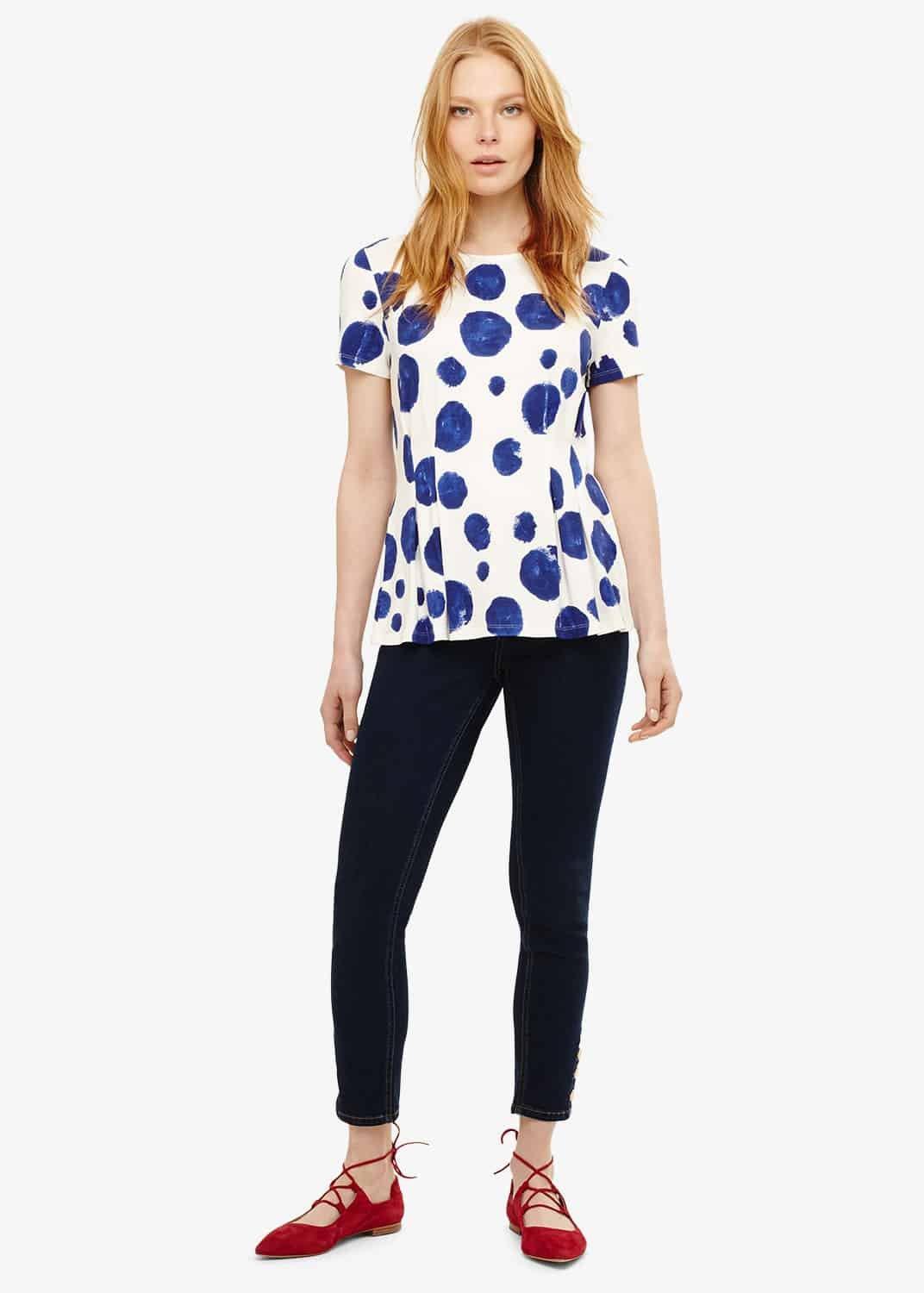 Eualia Spot Print Top