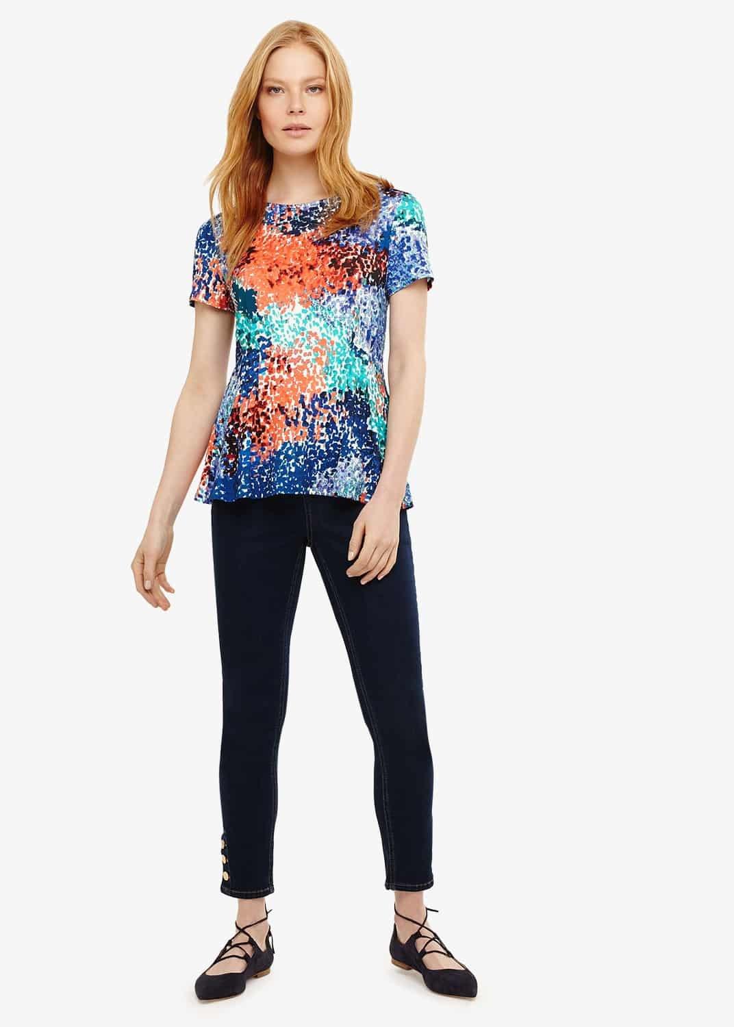 Nela Pleated Peplum Top
