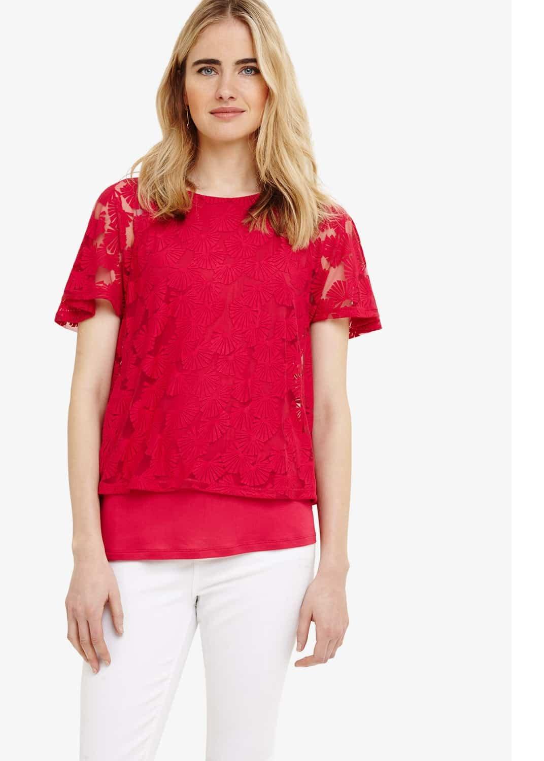 Jolee Fan Burnout Top