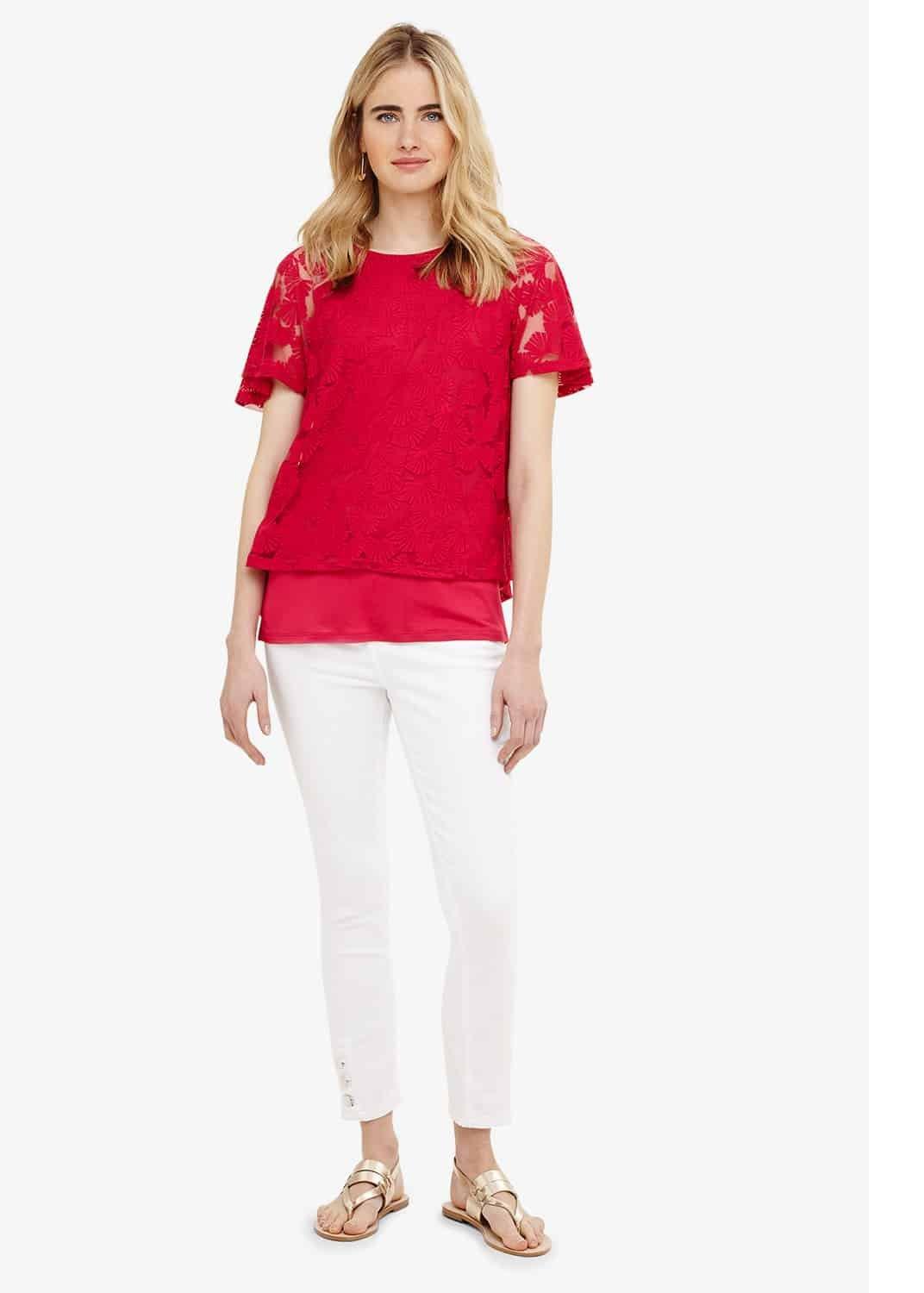 Jolee Fan Burnout Top