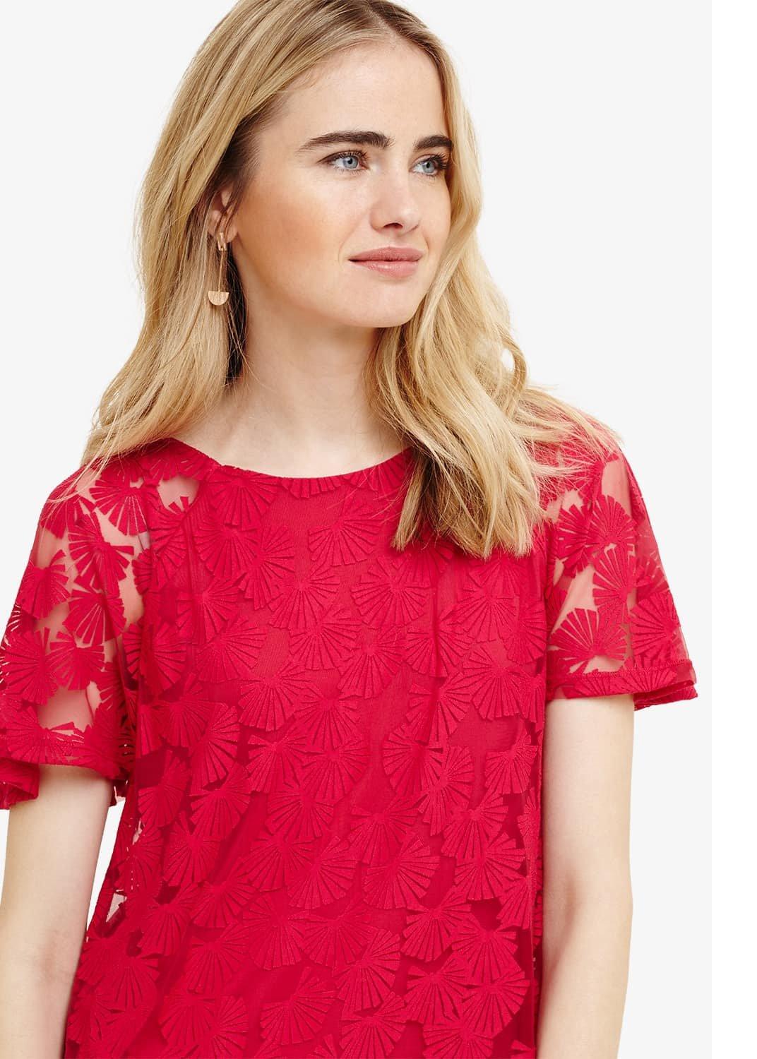 Jolee Fan Burnout Top
