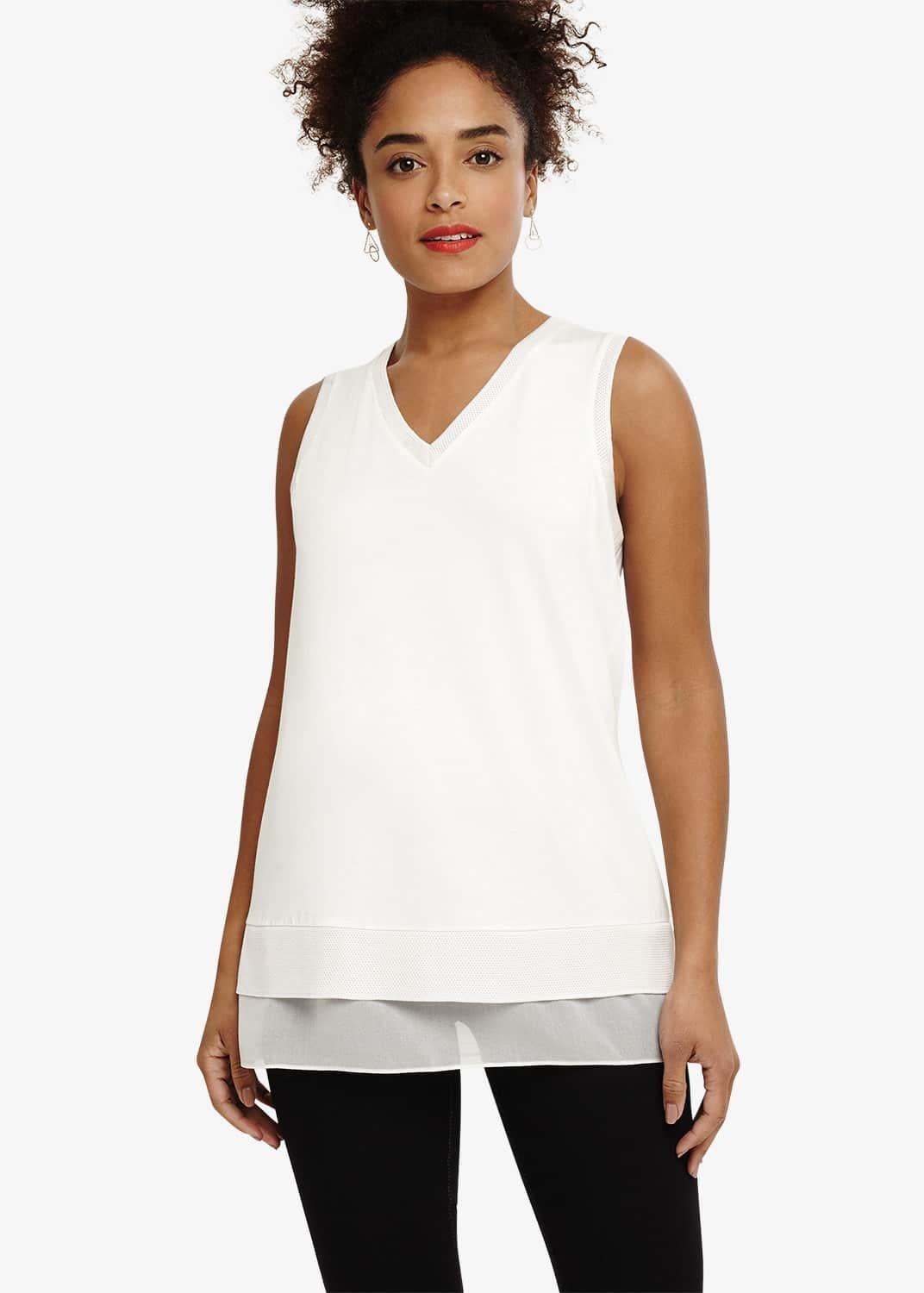 Tamala Tricot Lace Trim Top