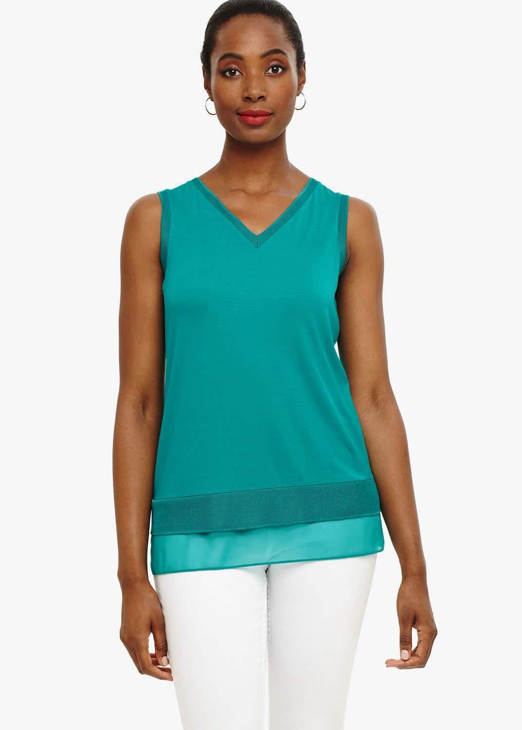 Tamala Tricot Lace Trim Top