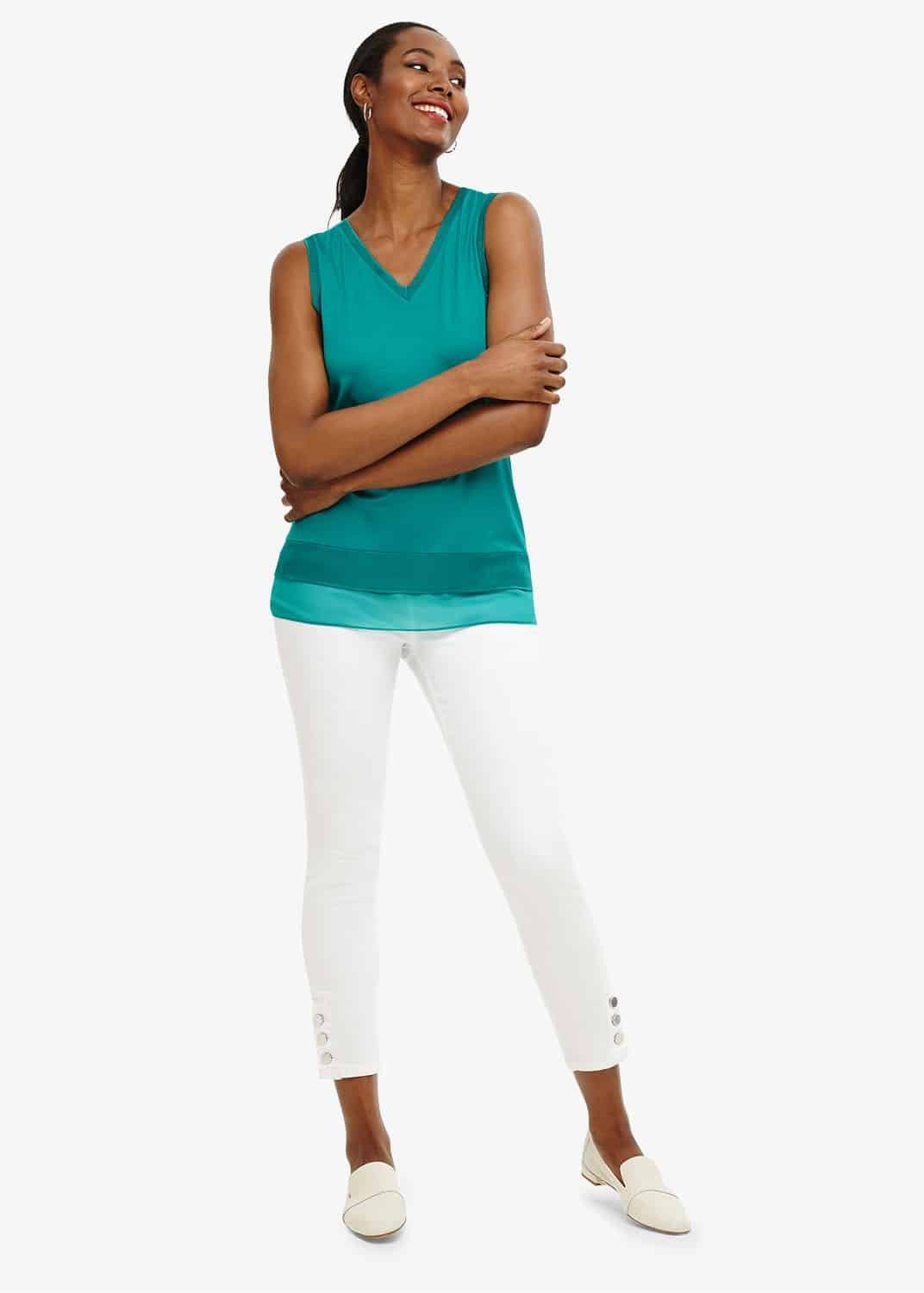 Tamala Tricot Lace Trim Top