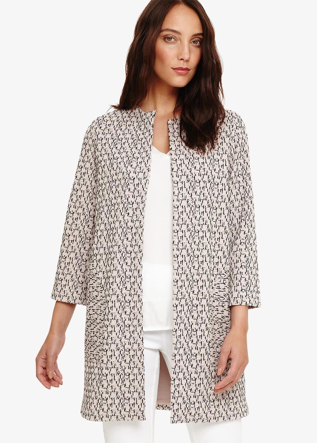 Patsy Pink Jacquard Coatigan