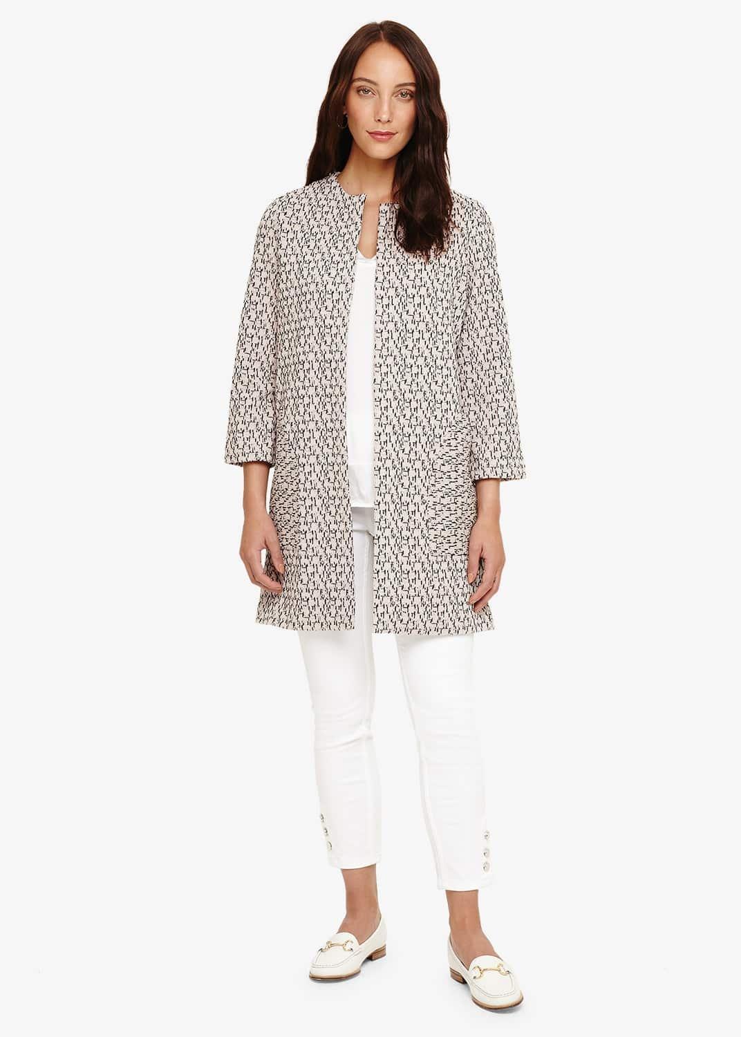 Patsy Pink Jacquard Coatigan