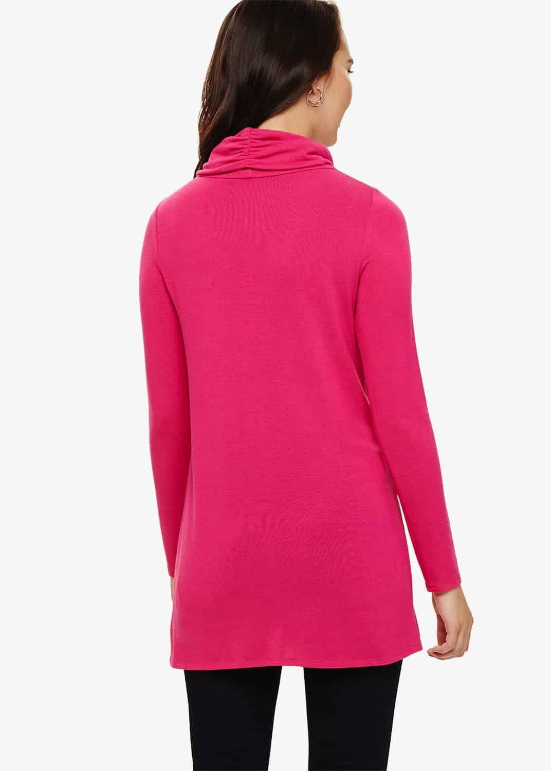 Woven Roll Neck Top