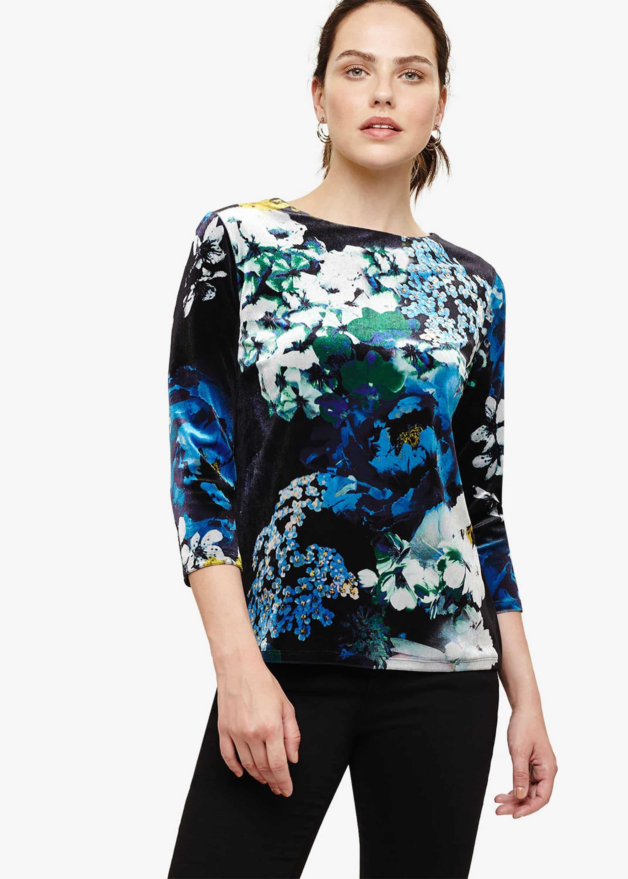 Kingsley Floral Velvet Top