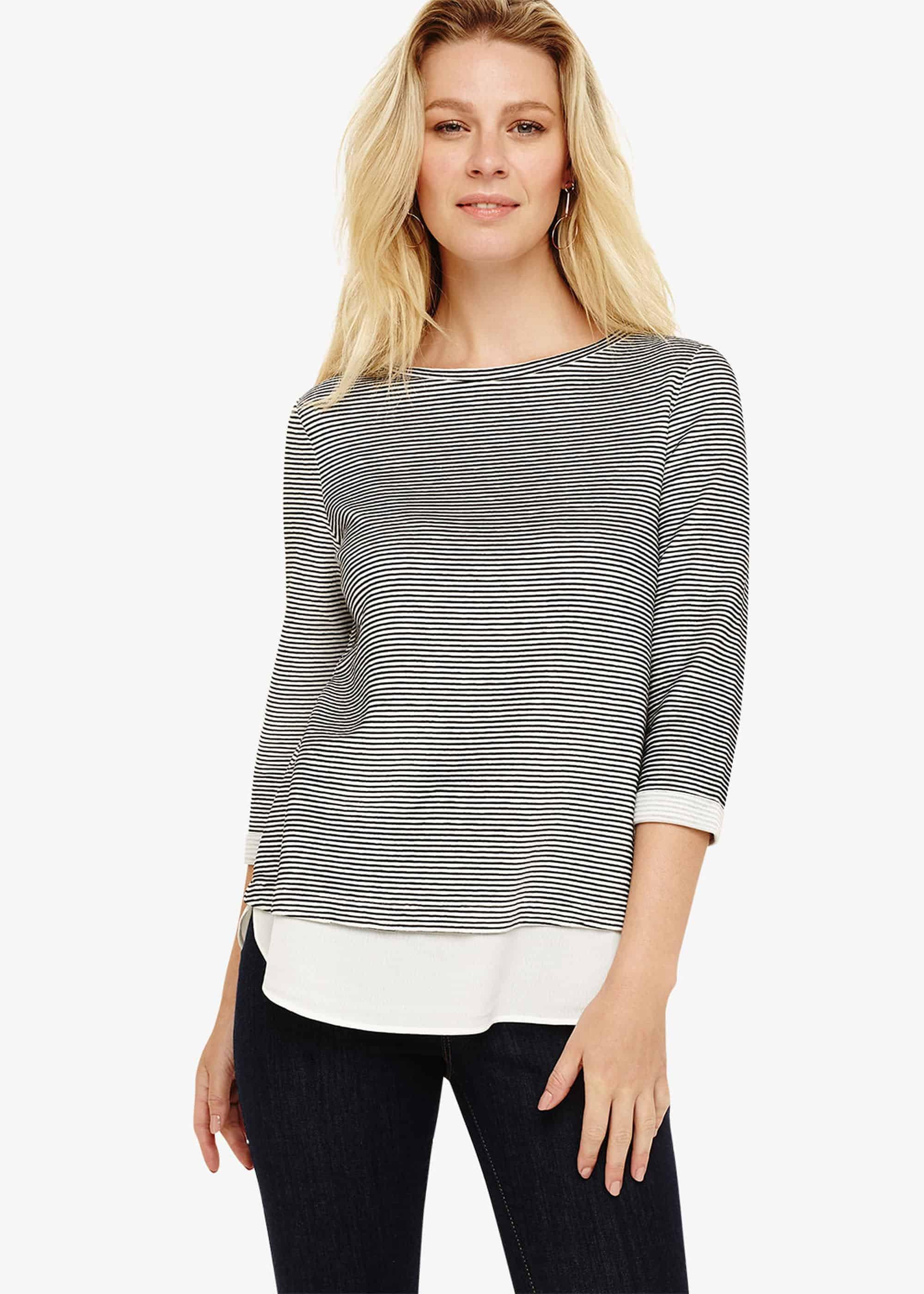 Ola Striped Ottoman Top