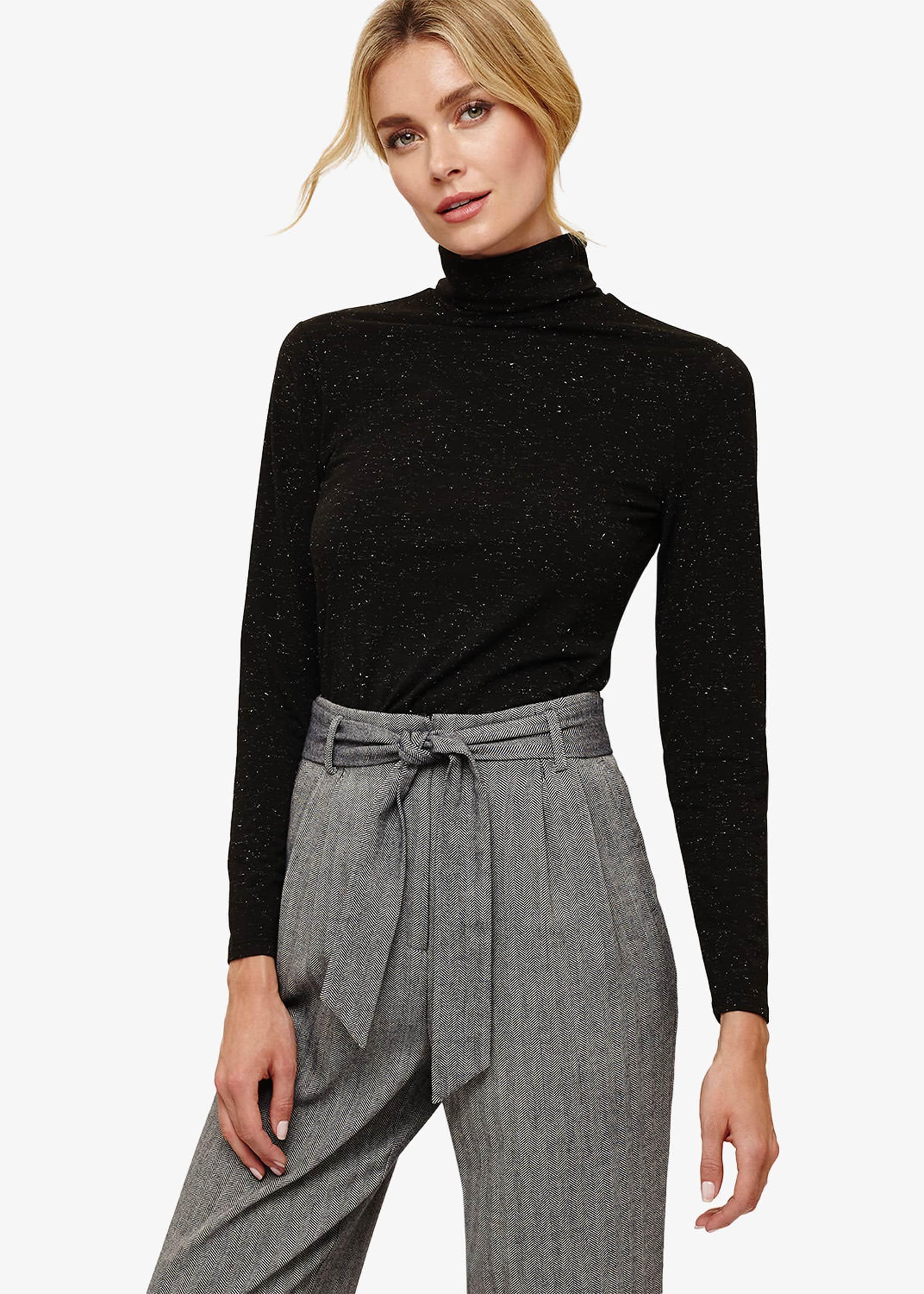 Riece Sparkle Roll Neck Top
