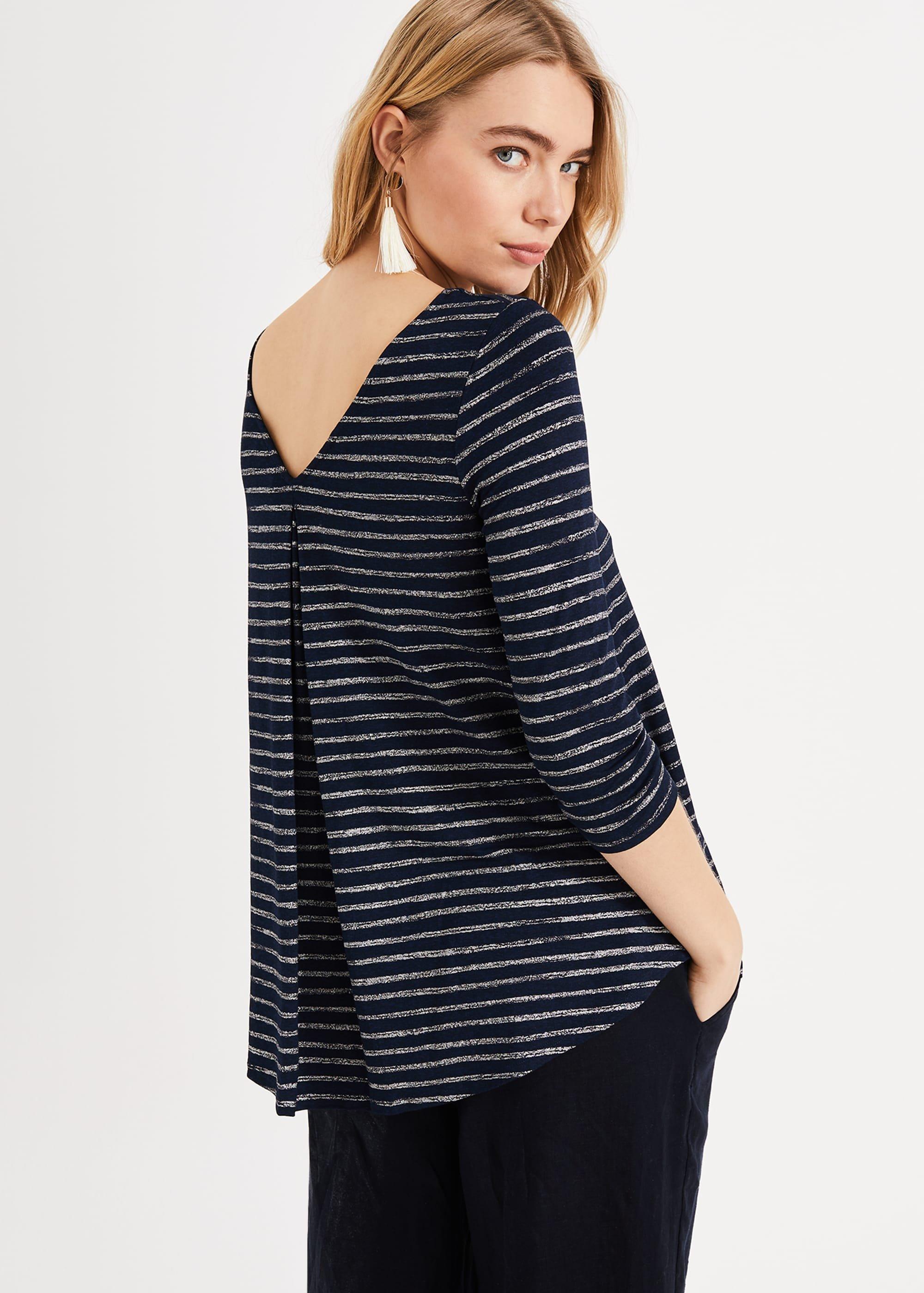 Shaine Shimmer Stripe Top