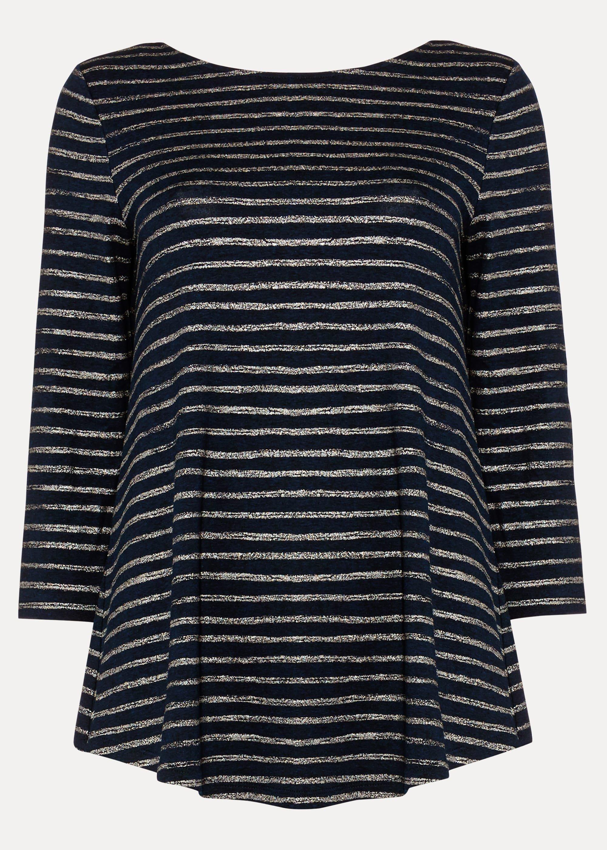 Shaine Shimmer Stripe Top