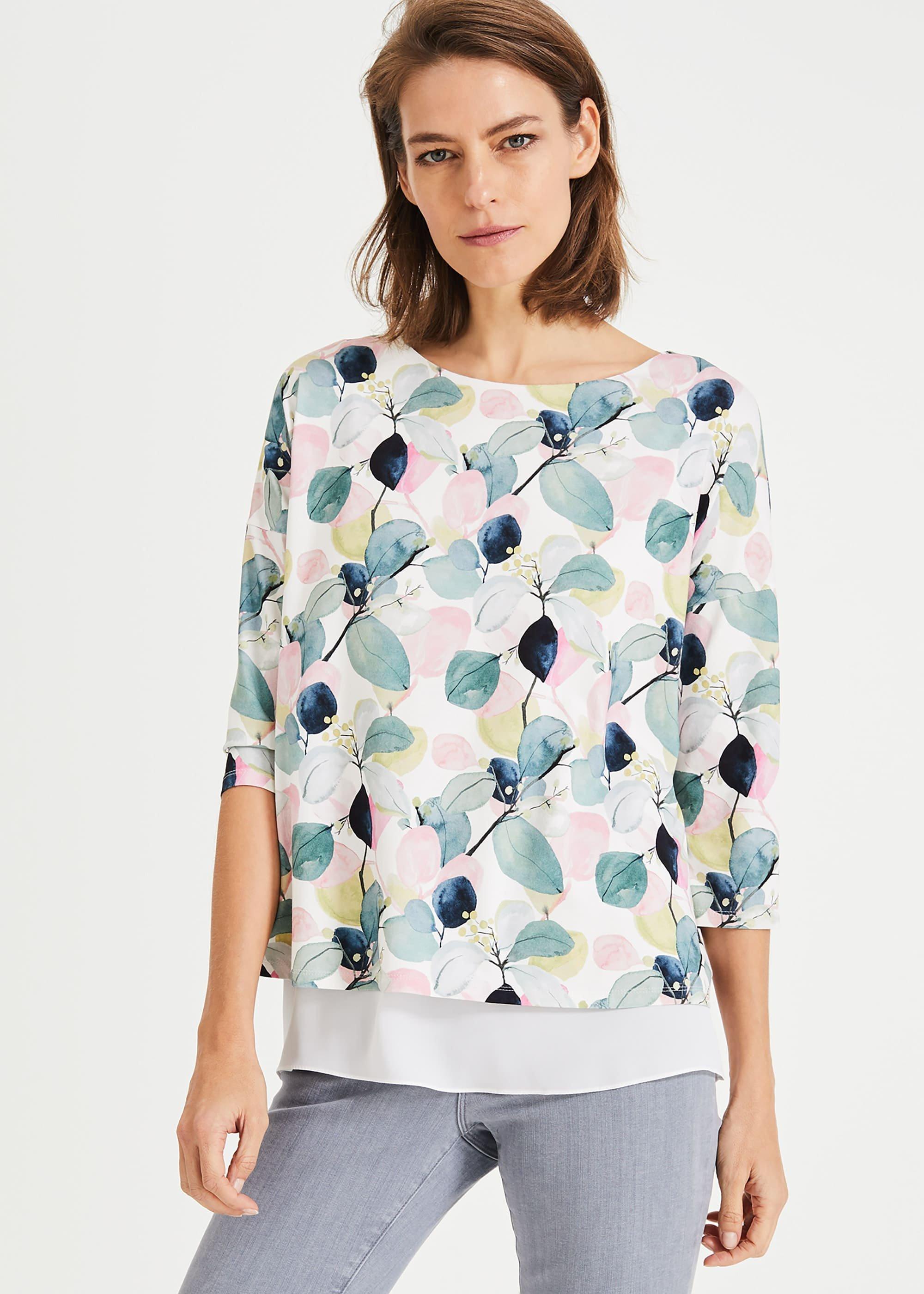 Laina Leaf Print Top