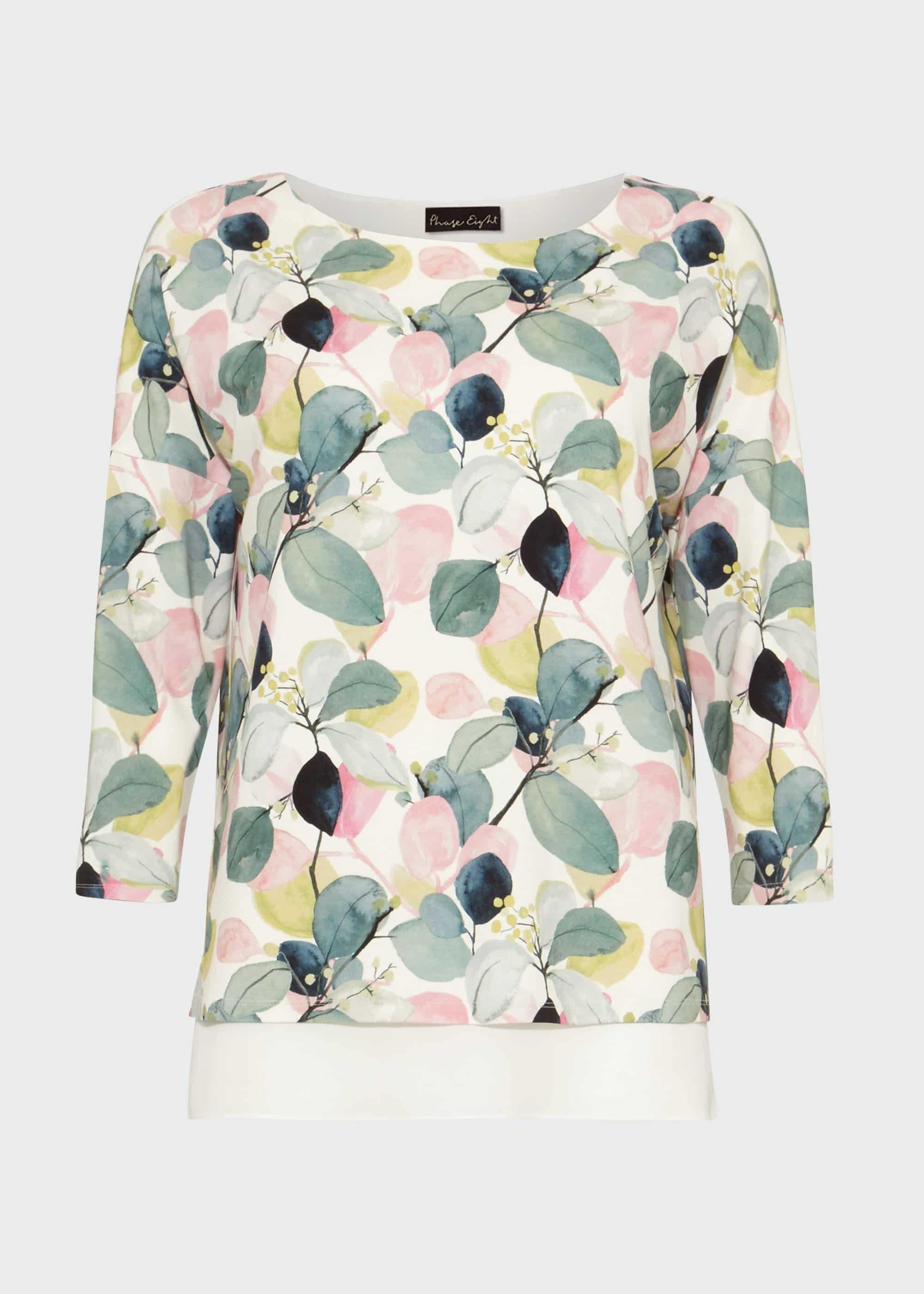 Laina Leaf Print Top