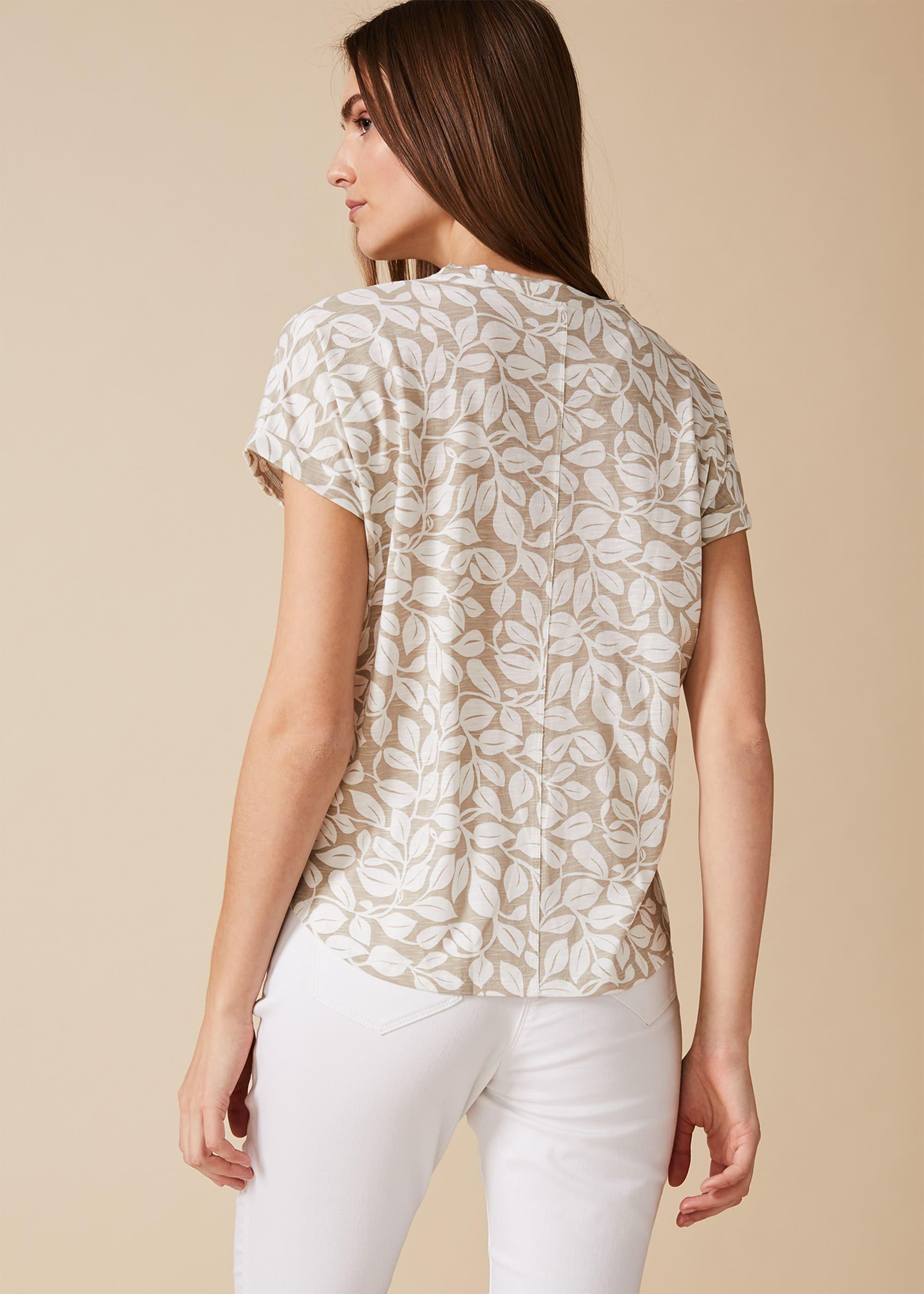 Hasina Leaf Print T-Shirt