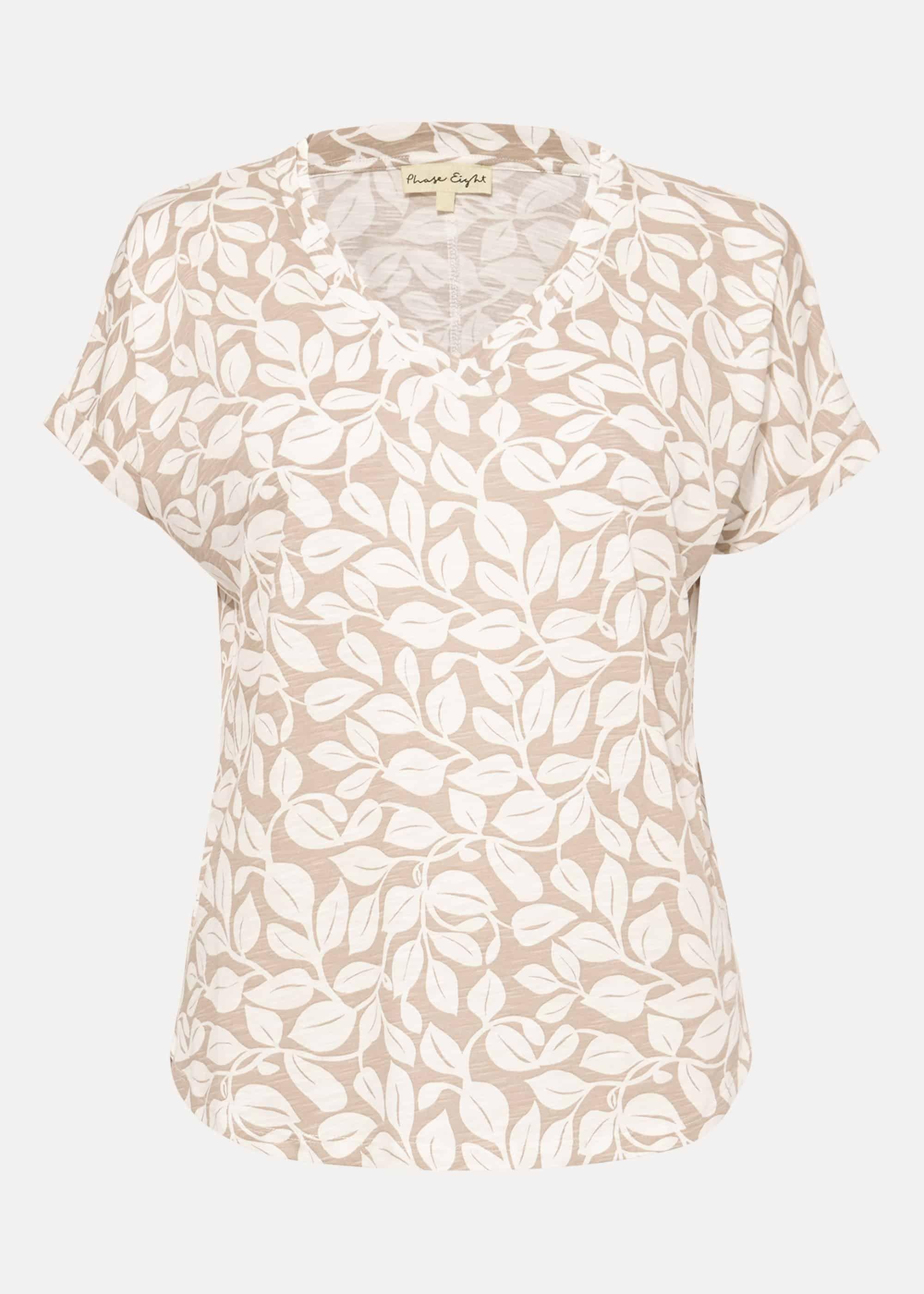 Hasina Leaf Print T-Shirt