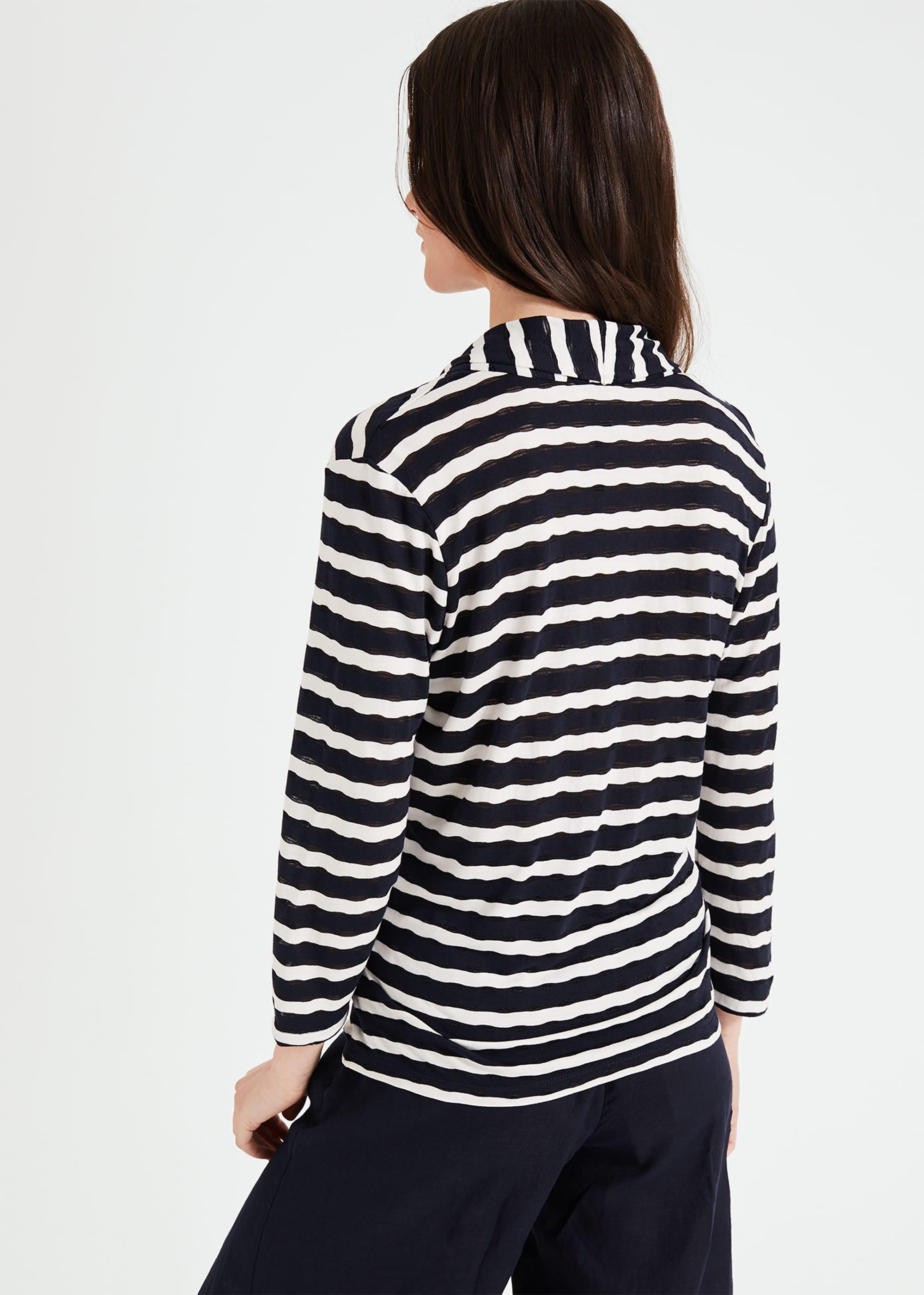 Brandy Stripe Wrap Top