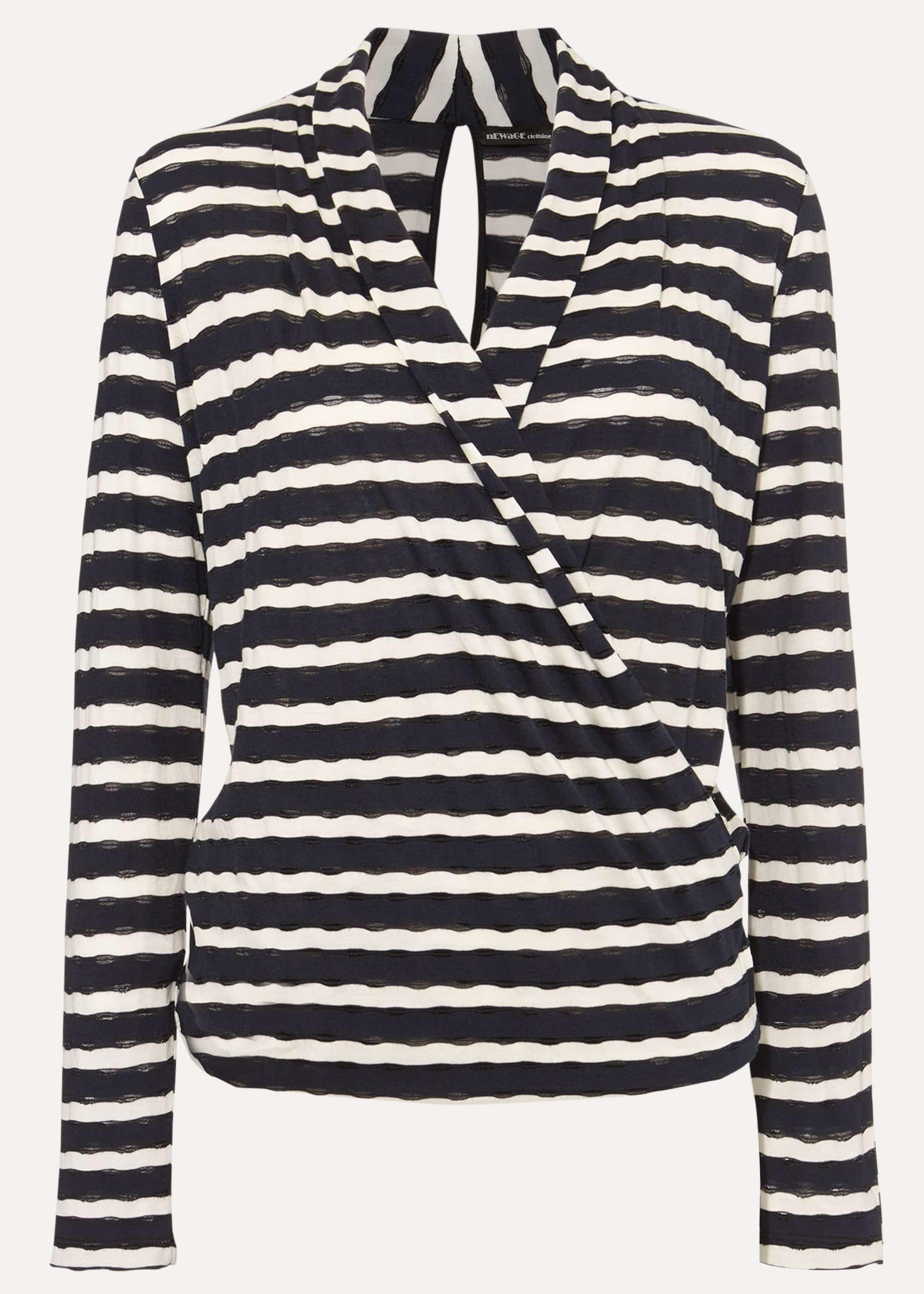 Brandy Stripe Wrap Top