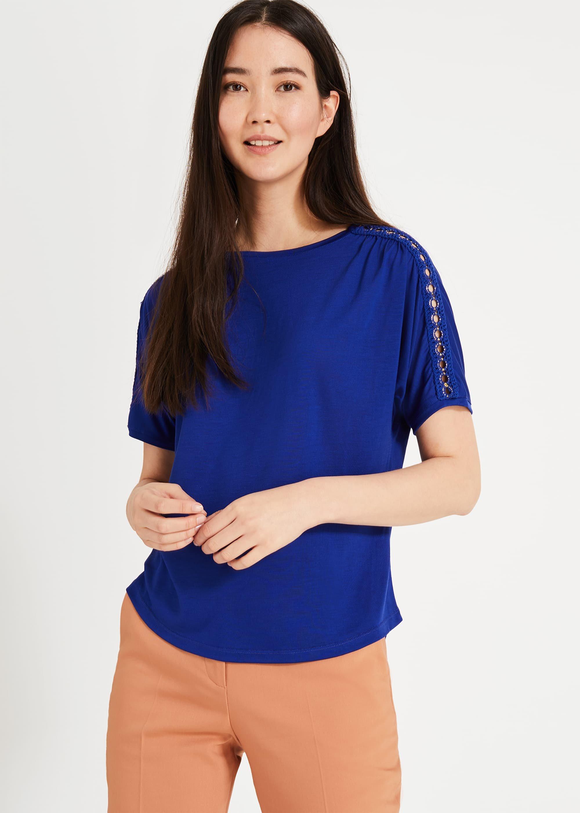 Electra Eyelet Shoulder Top