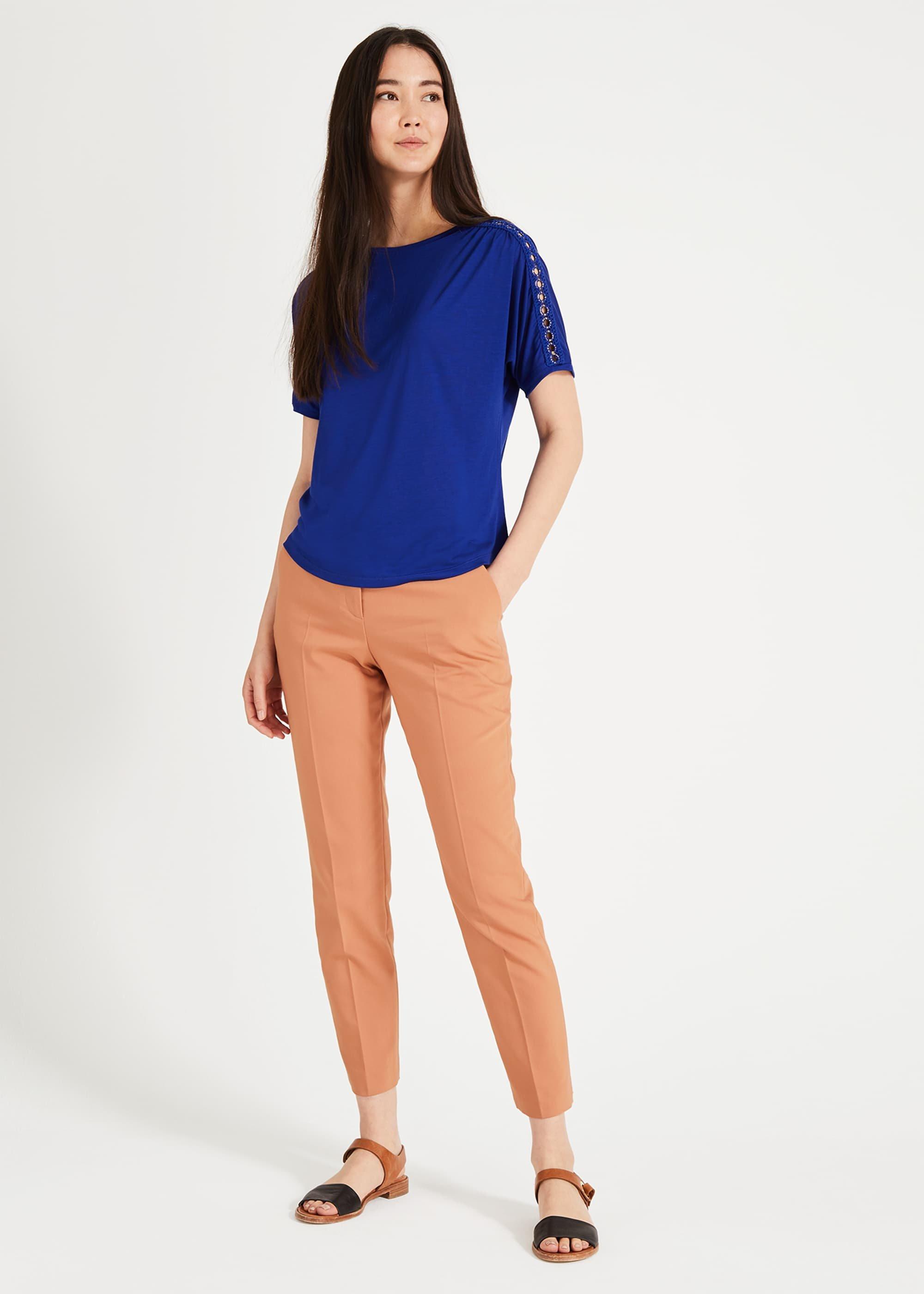 Electra Eyelet Shoulder Top