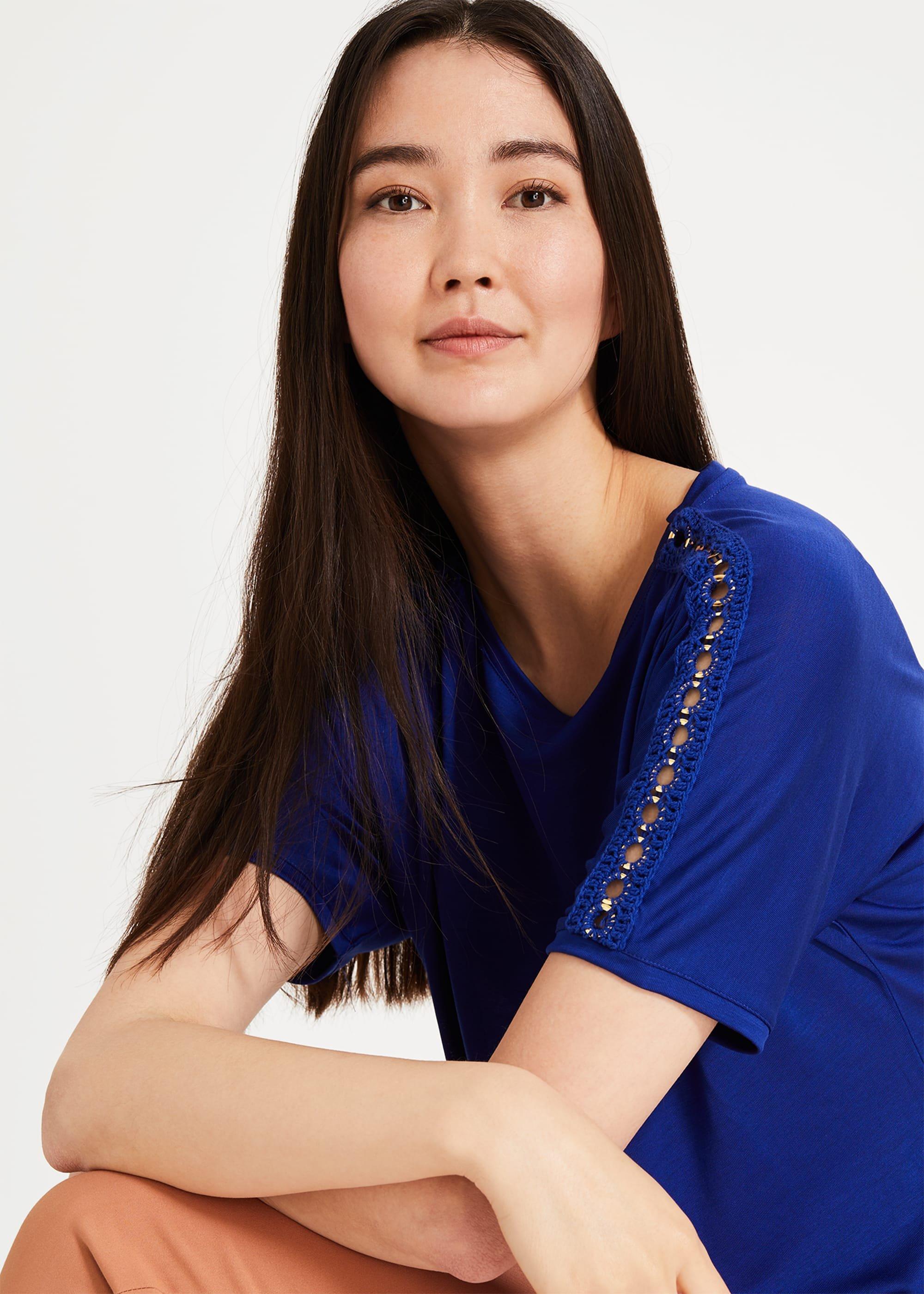 Electra Eyelet Shoulder Top