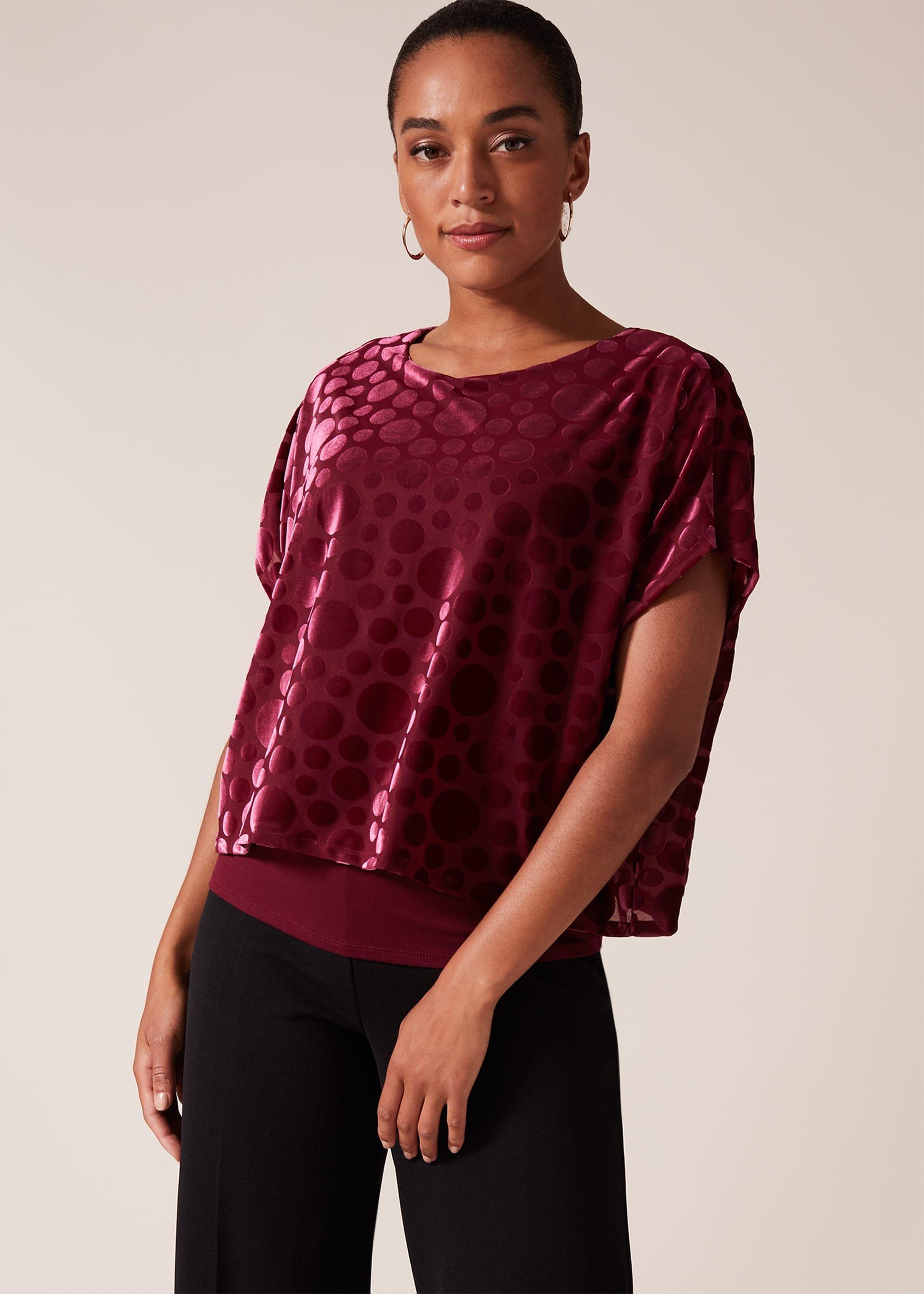 Qvc Rosheen Velvet Spot Double Layer Top