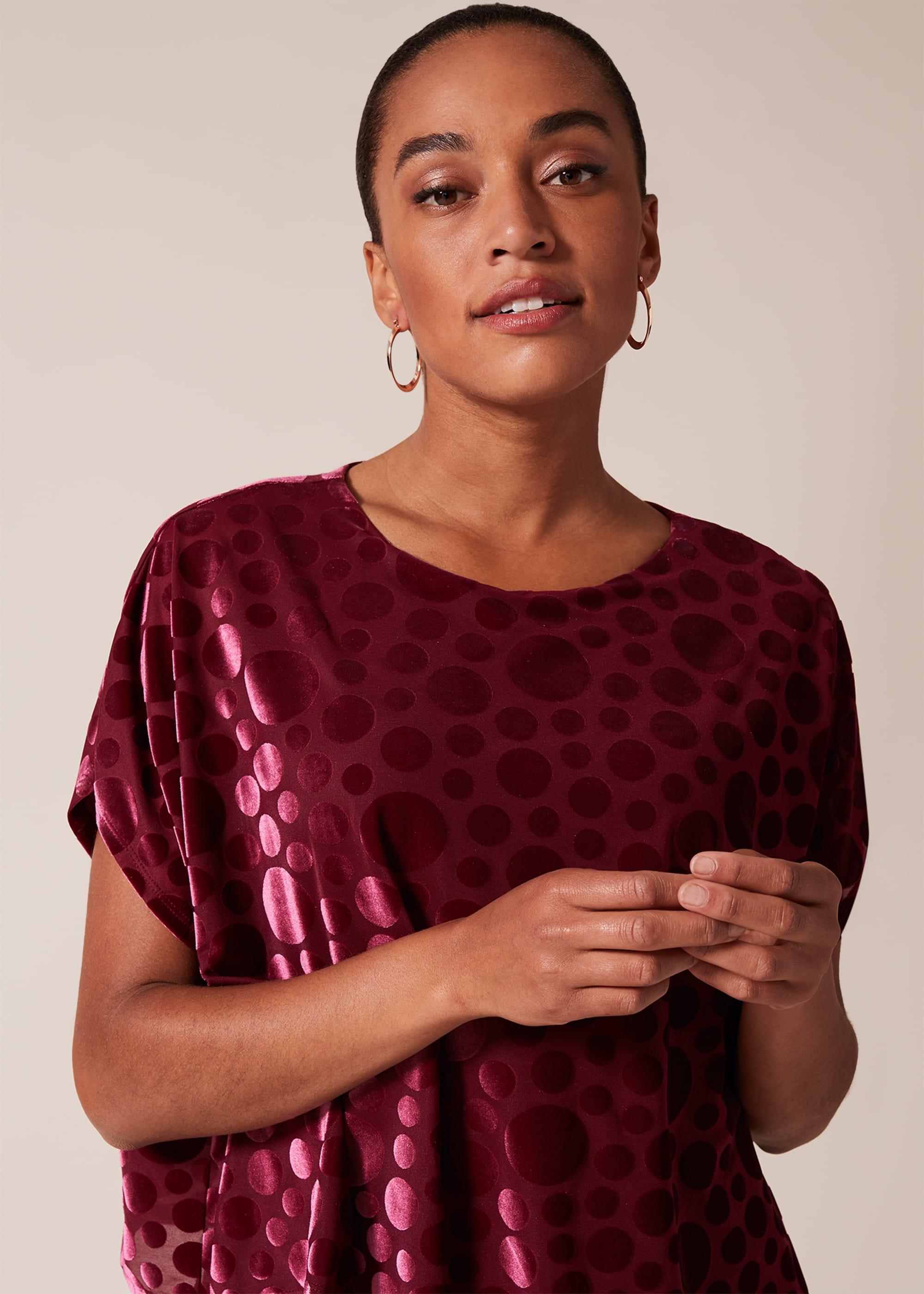 Qvc Rosheen Velvet Spot Double Layer Top