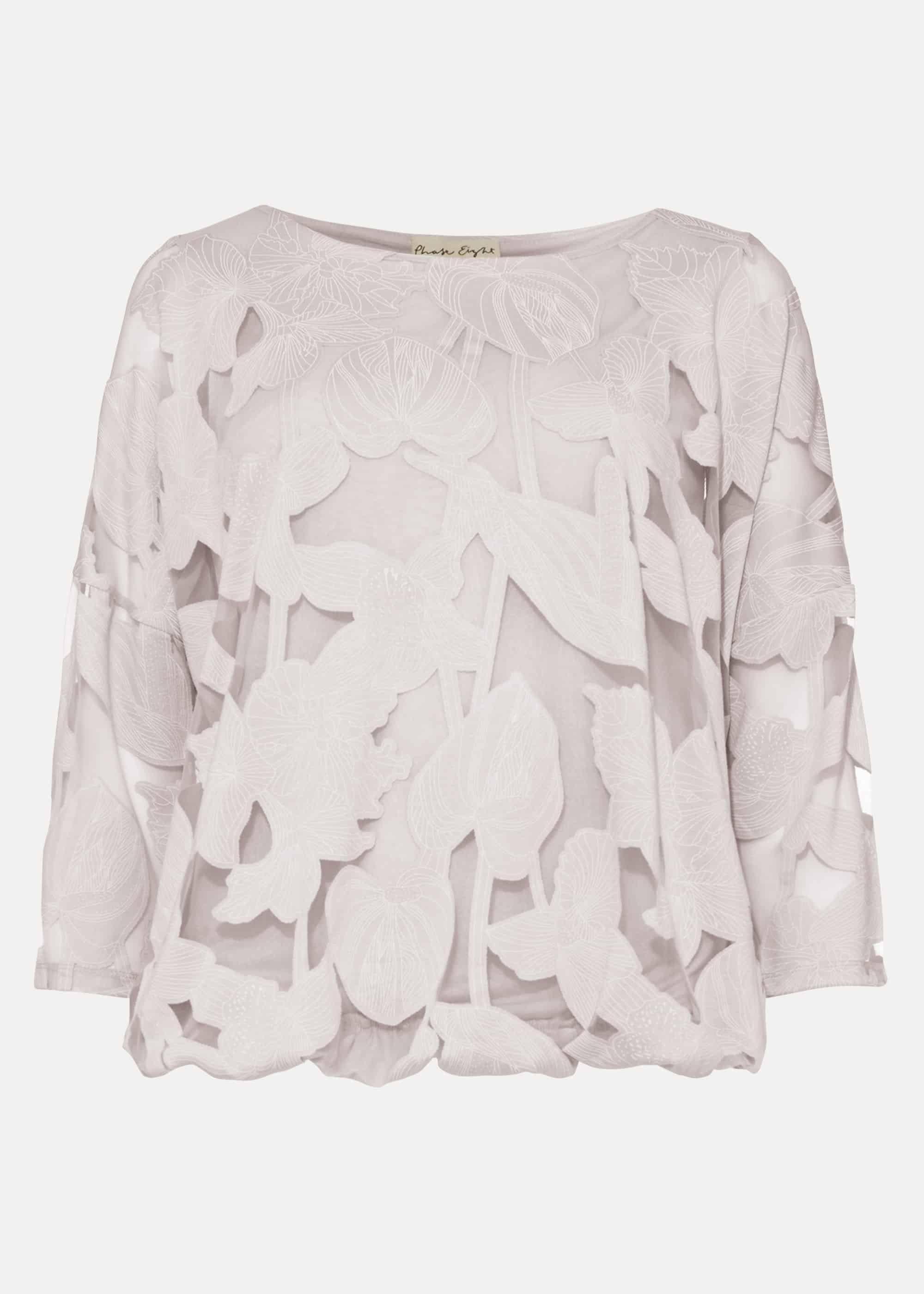 Reine Bubble Hem Burnout Top