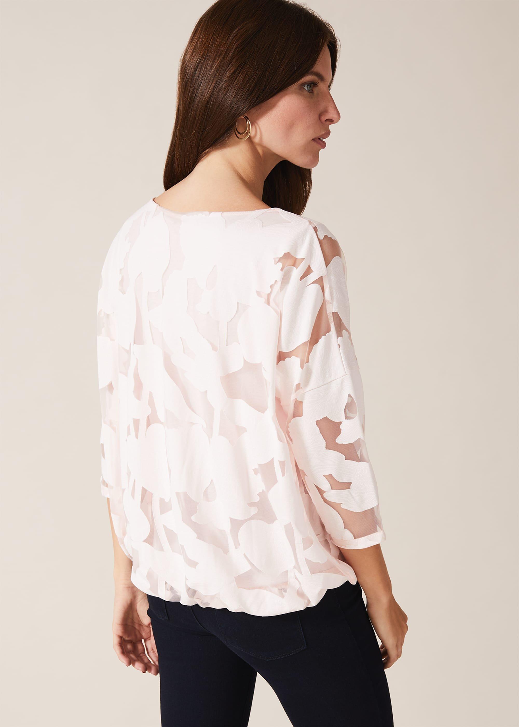 Reine Bubble Hem Burnout Top