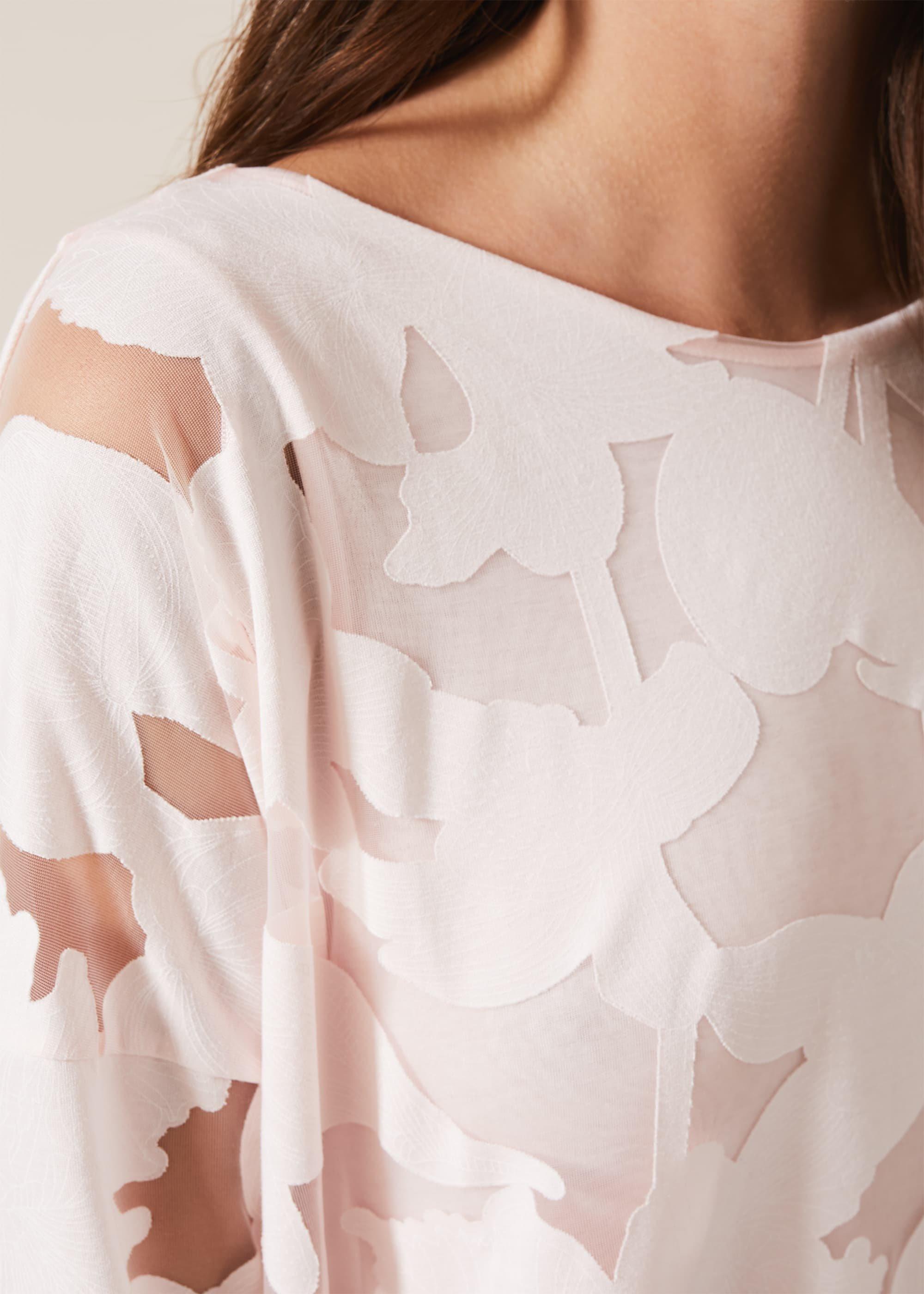 Reine Bubble Hem Burnout Top