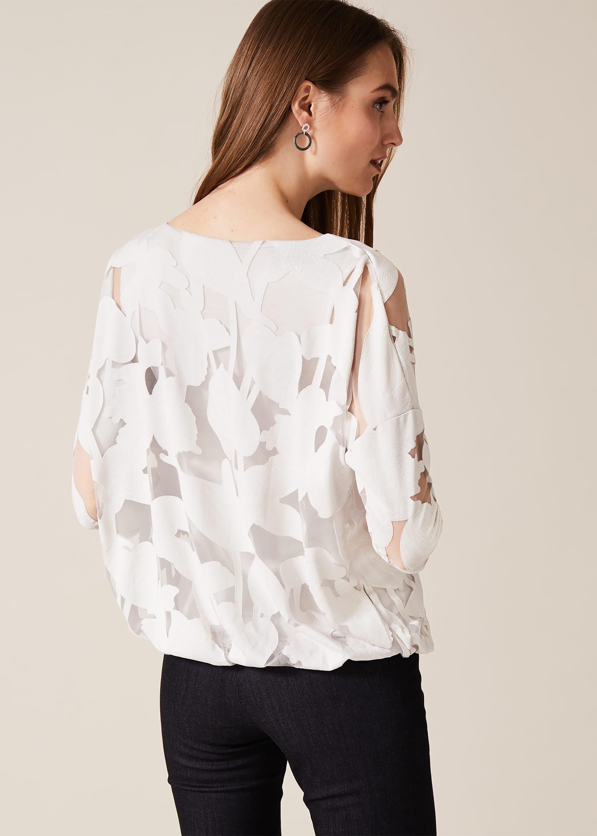 Reine Bubble Hem Burnout Top