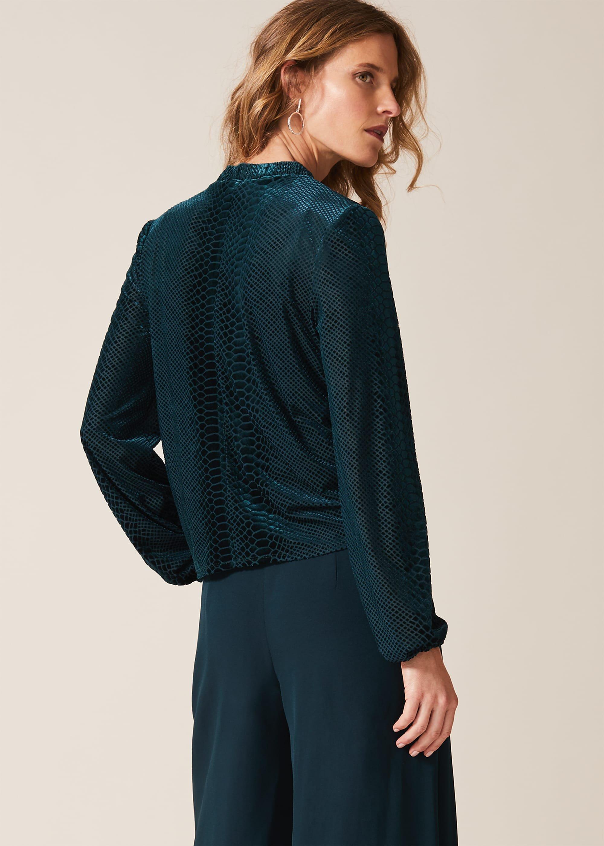 Sioned Velvet Burnout Blouse